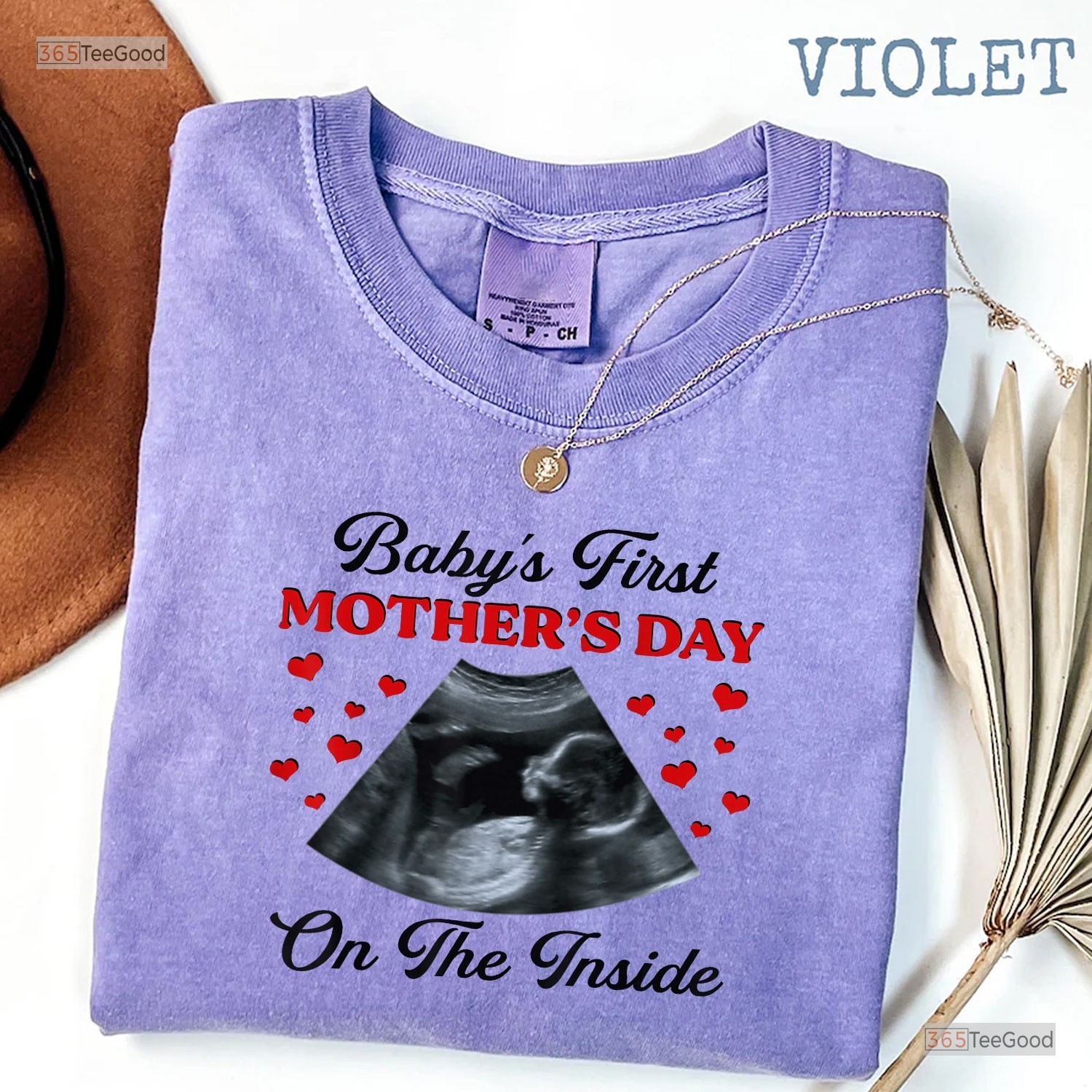 Babys First Mothers Day Inside Shirt, Funny Pregnant Mom To Be T-Shirt Gift