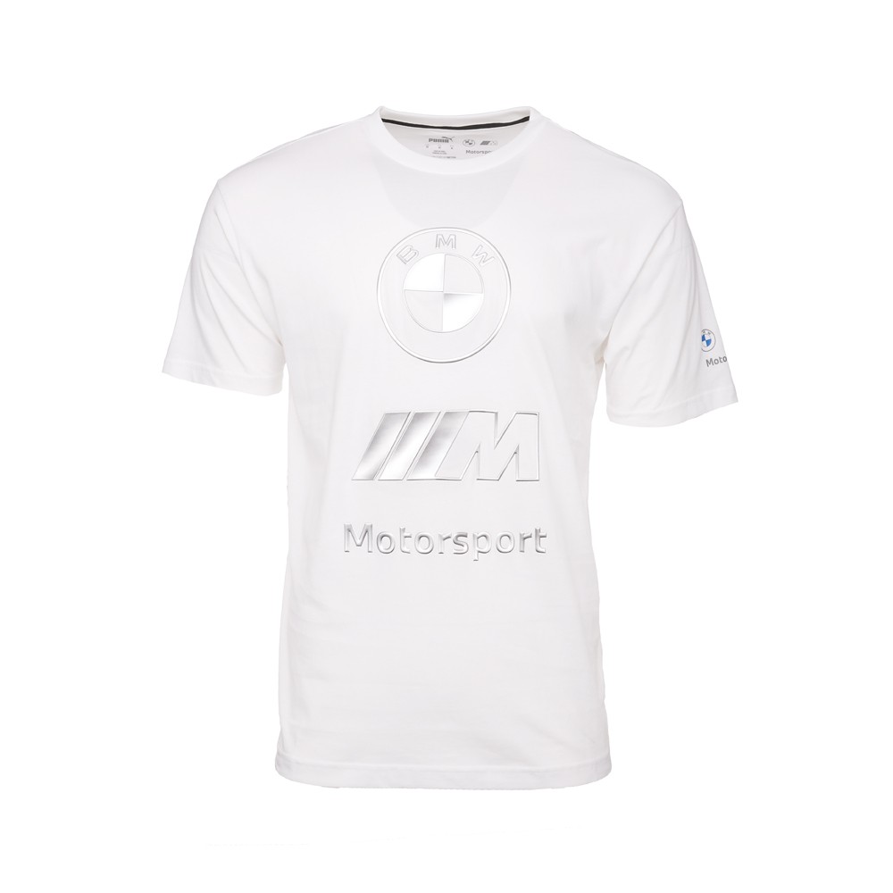 PUMA Bmw M Motorsport Stacked Lux Logo Crew Neck Short Sleeve T-Shirt Mens Size