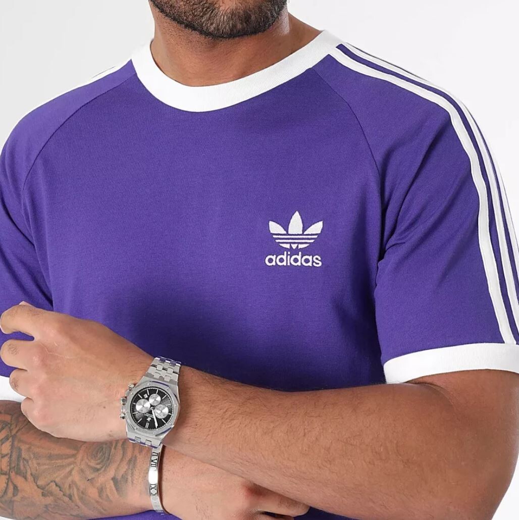 NEW MENS ADIDAS ORIGINALS CALIFORNIA 3 STRIPES TREFOIL SHIRT ~SIZE LARGE #IZ2369