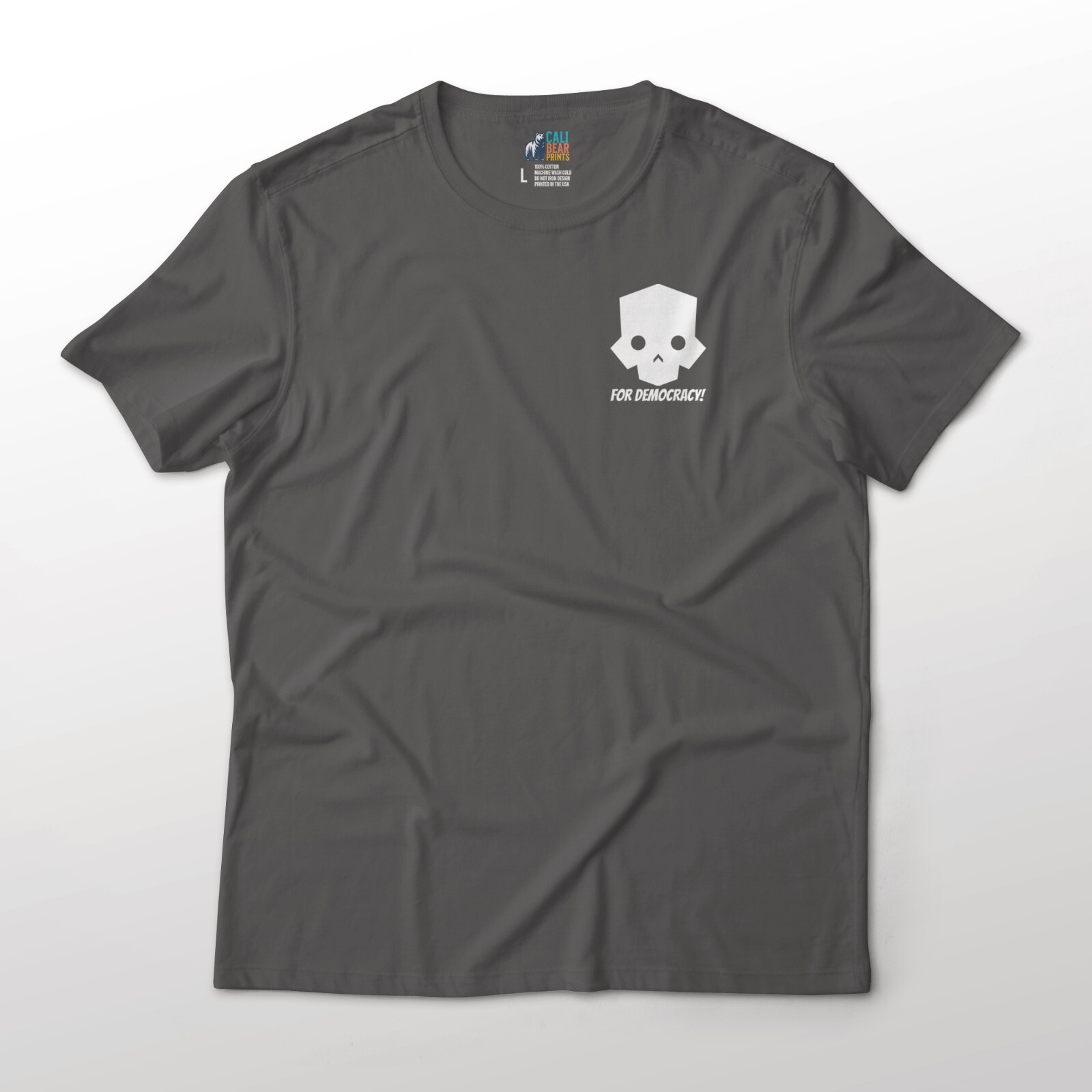 Helldivers Skull For Democracy! Video Games Graphic T-Shirt