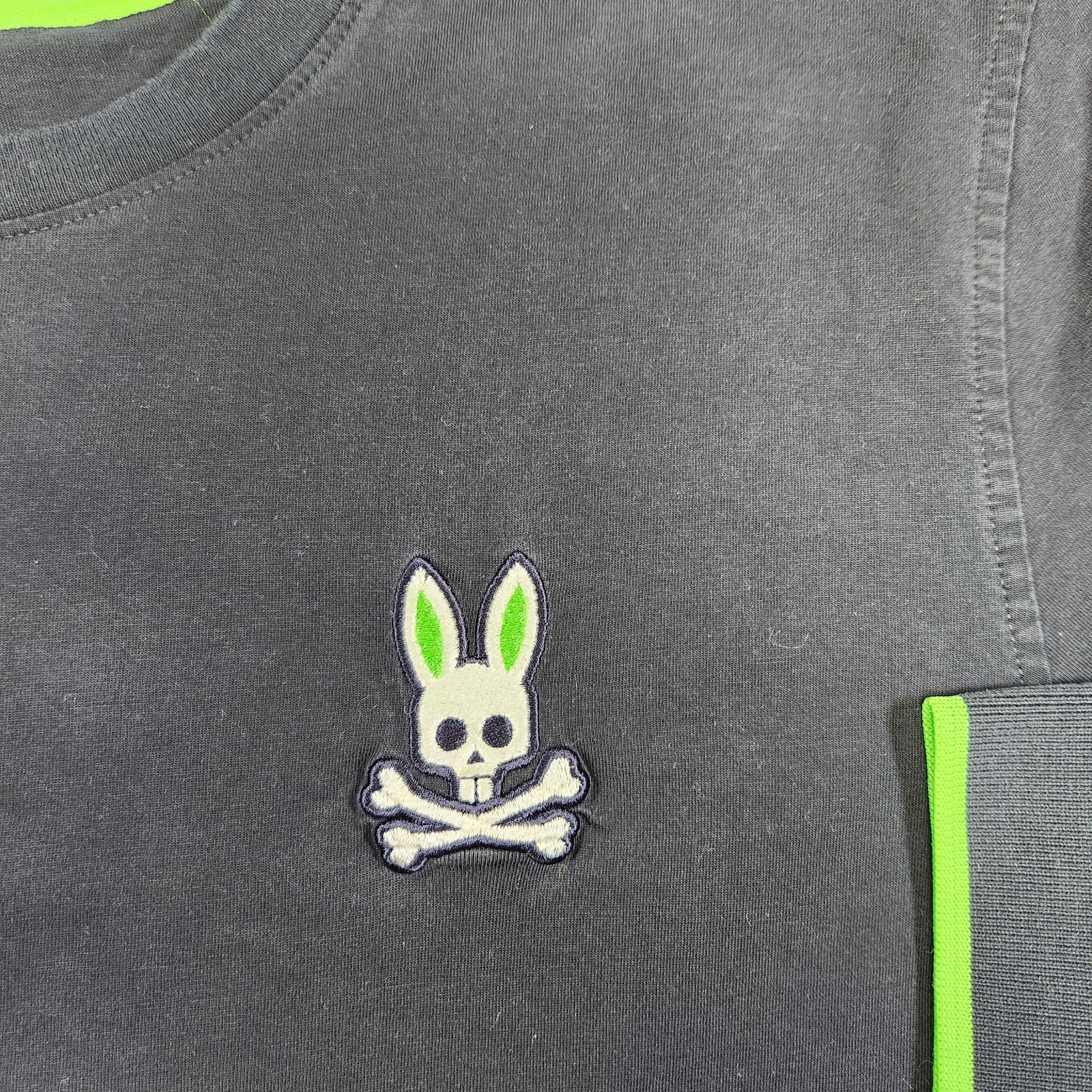 Psycho Bunny Shirt Men 6 (L) Black Long Sleeve 100% Pima Cotton Wealth