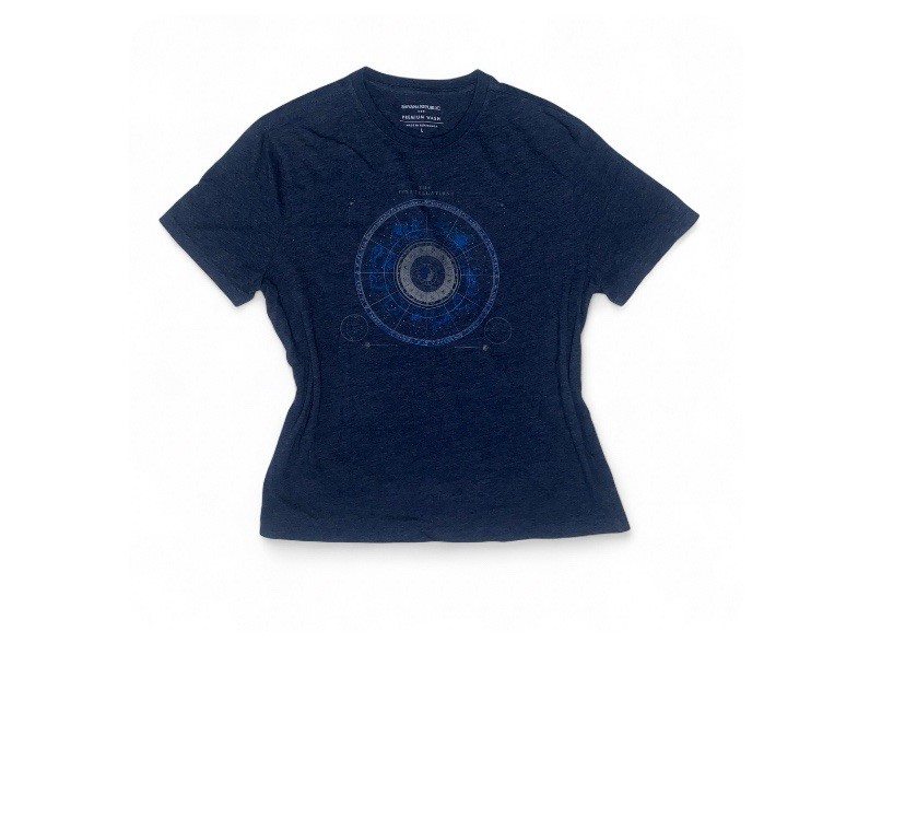 Banana Republic Navy Blue Celestial Graphic Print Tee Sz L