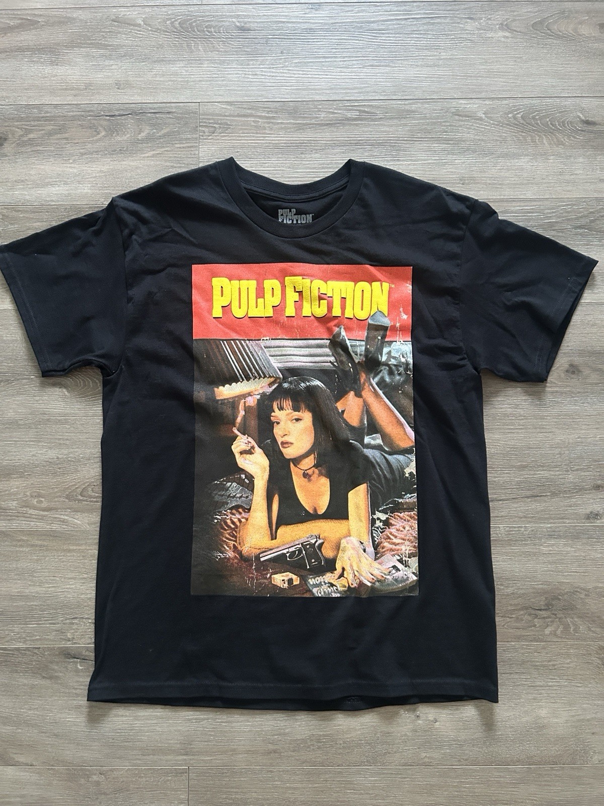 Pulp Fiction Men’s Large Black Graphic Shirt Miramax 2025 Modern Movie Tee
