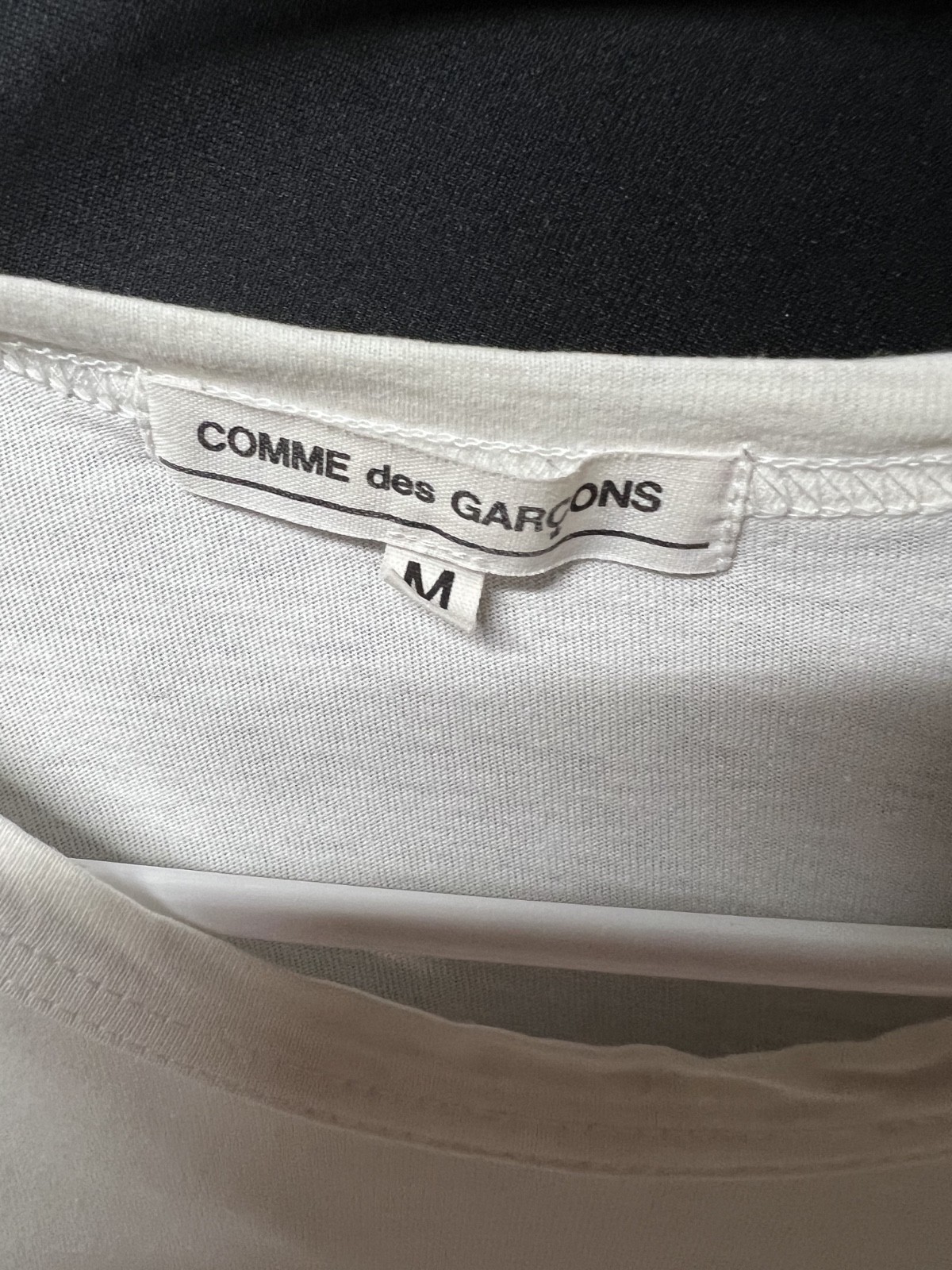 2007 chrome hearts x comme des garcons white t-shirt, preowned size medium