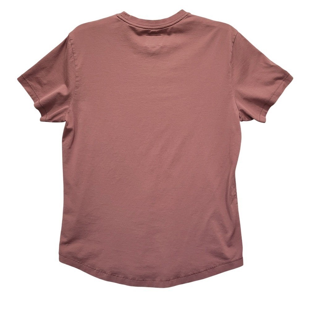 Cuts Curve-Hem T-Shirt Men’s Size M Short Sleeve Casual Top Maroon