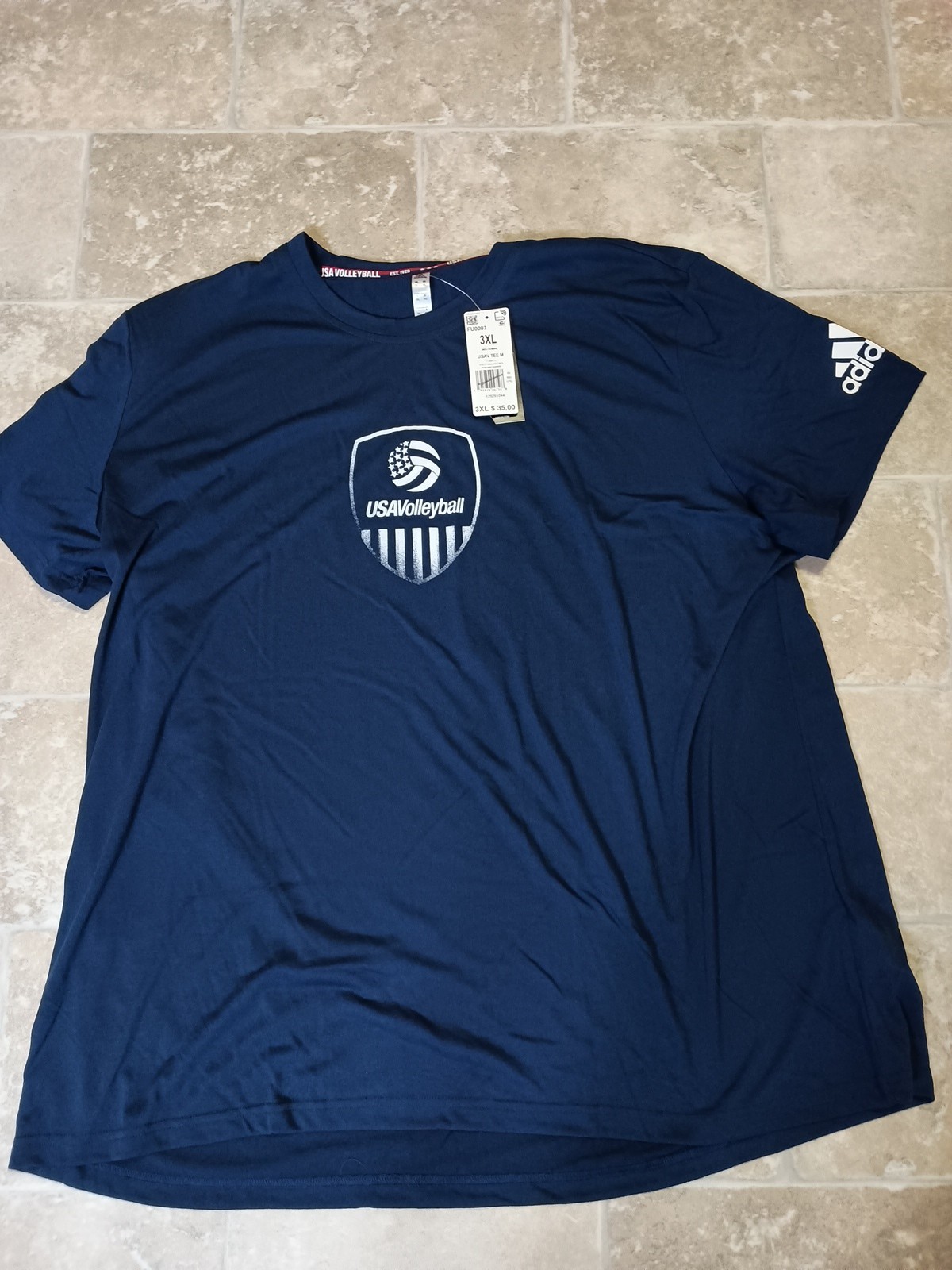 Mens New Adidas Team USA Olympics Volleyball Jersey Shirt 3XL NWT