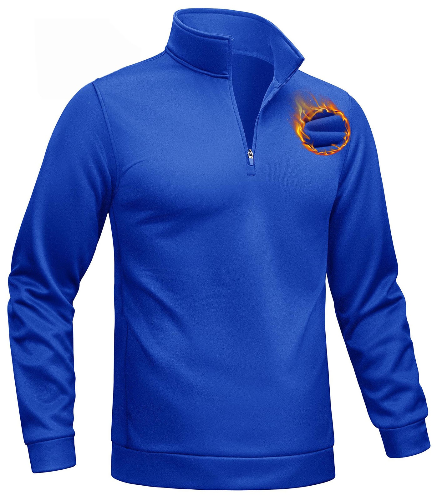 Men’s Quarter Zip Pullover Lightweight Fleece Lined Warm 1/4 Zip Down Sweatshirt