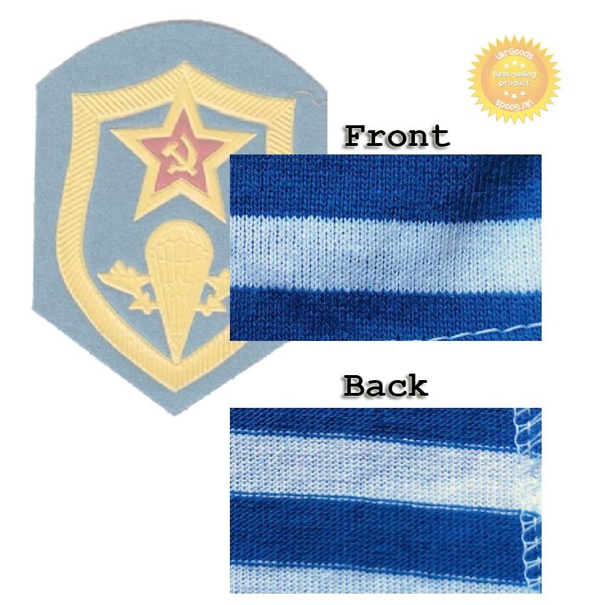 SkyBlue Sleeveless Ukrainian USSR Paratrooper Telnyashka Military Striped Cotton