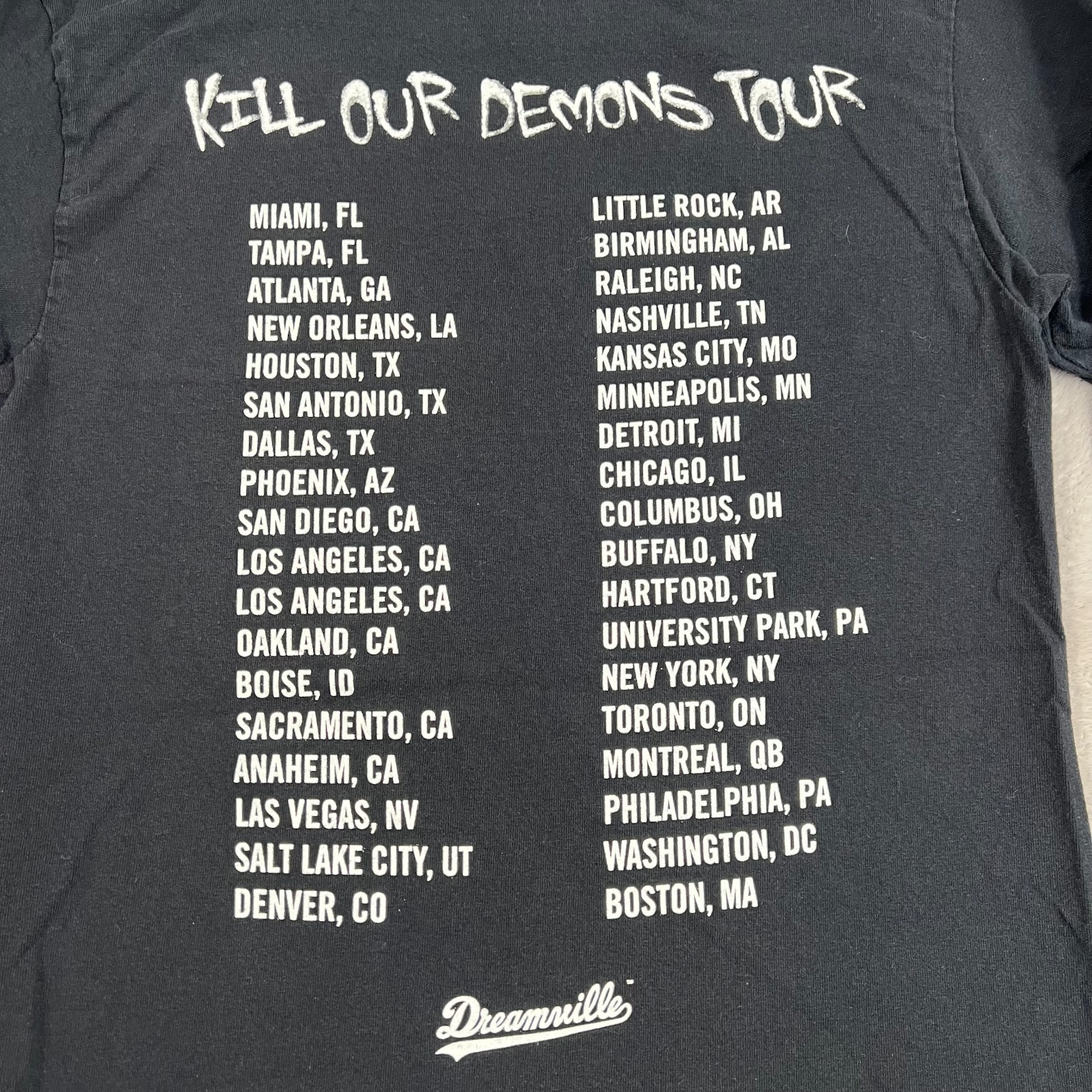 J Cole KOD Tour Shirt Mens Small Black Dreamville Album Merch Long Sleeve Cotton