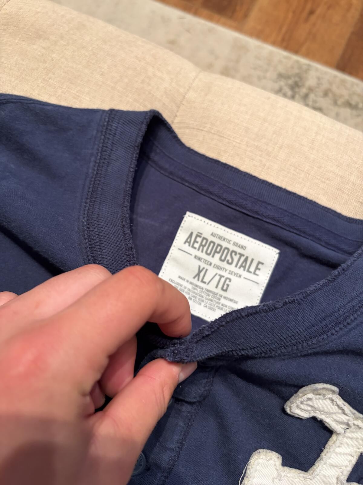 Aeropostale Vintage Style A87 Henley Shirt