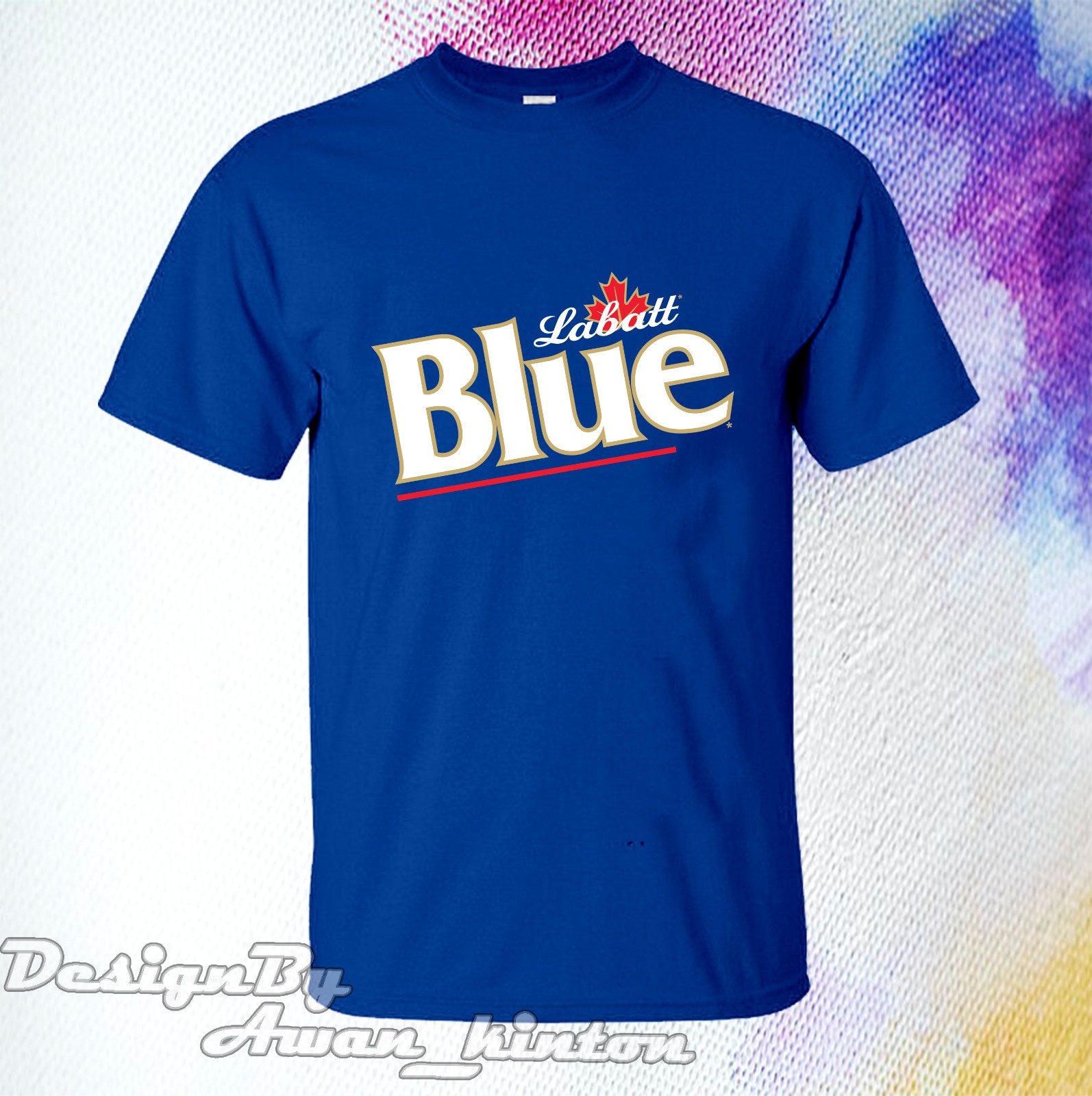 Clothing LABATT BLUE LIGHT Funny Logo TSHIRT Cotton Made In USA