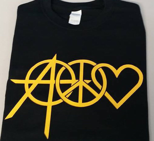 Anarchy Love Peace T shirt Tee Gildan unisex all sizes Protest
