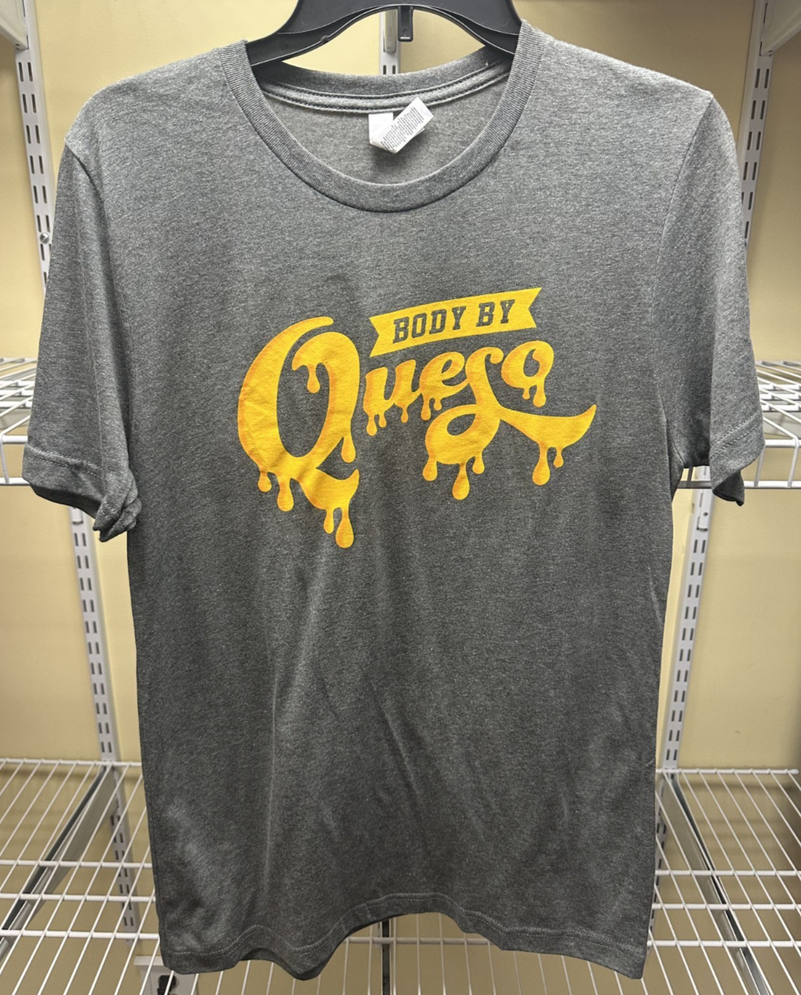 Body By Queso Torchys Gray Short Sleeve T-Shirt Grey Bella+Canvas Sz Medium New