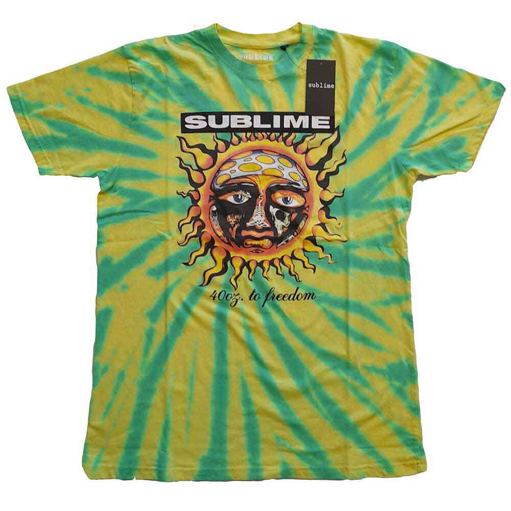Sublime – 40 Oz To Freedom – Green Tie Dye t-shirt