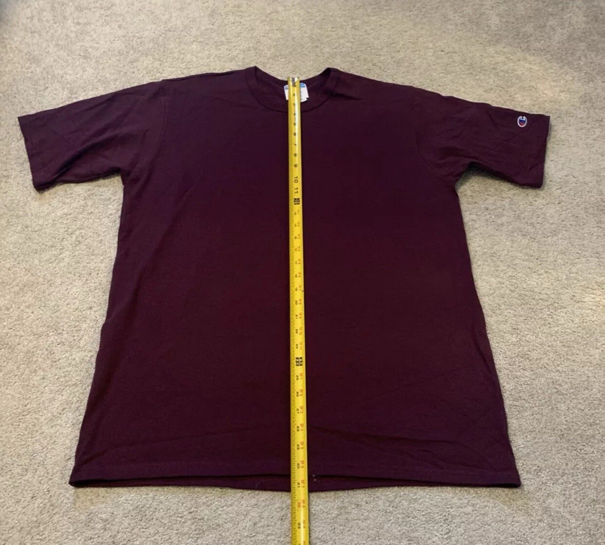 VTG Champion Maroon Plum HeavyWeight Cotton Lot Of T Shirt Large (12) & XL (12)