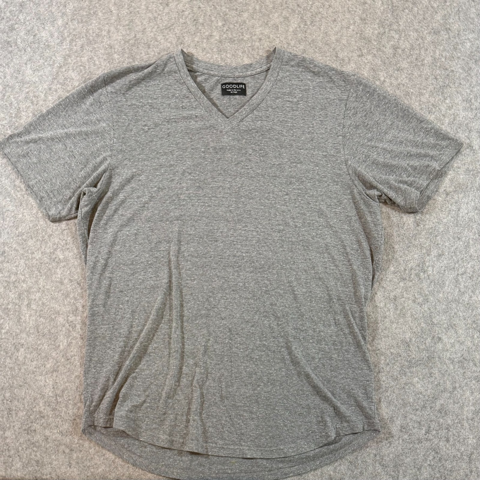Goodlife Heathered Gray Tri-Blend Short Sleeve V-Neck T-Shirt Men’s Size XXL