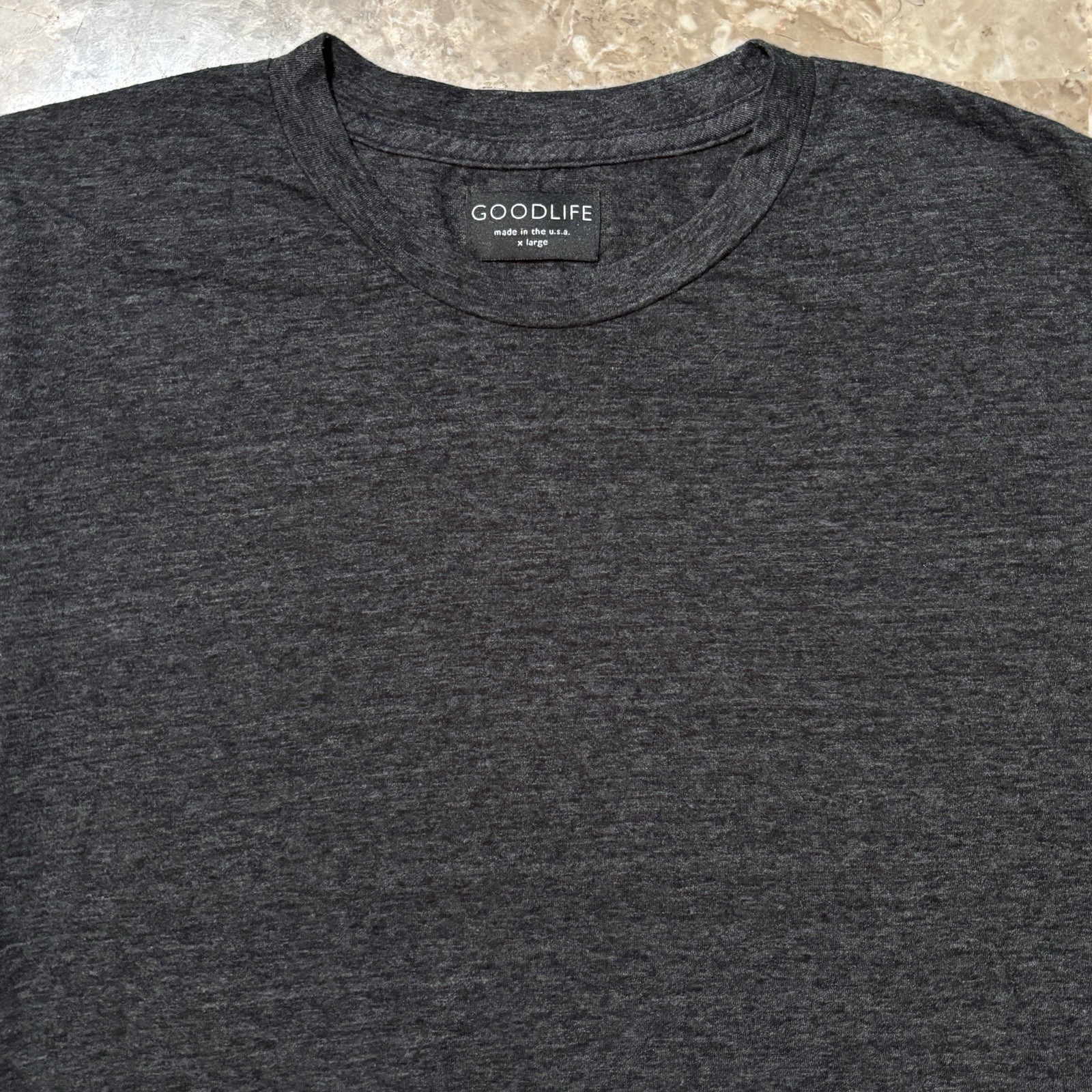 Goodlife Shirt Mens XL Grey Short Sleeve Tri Blend Crew Neck Made In USA