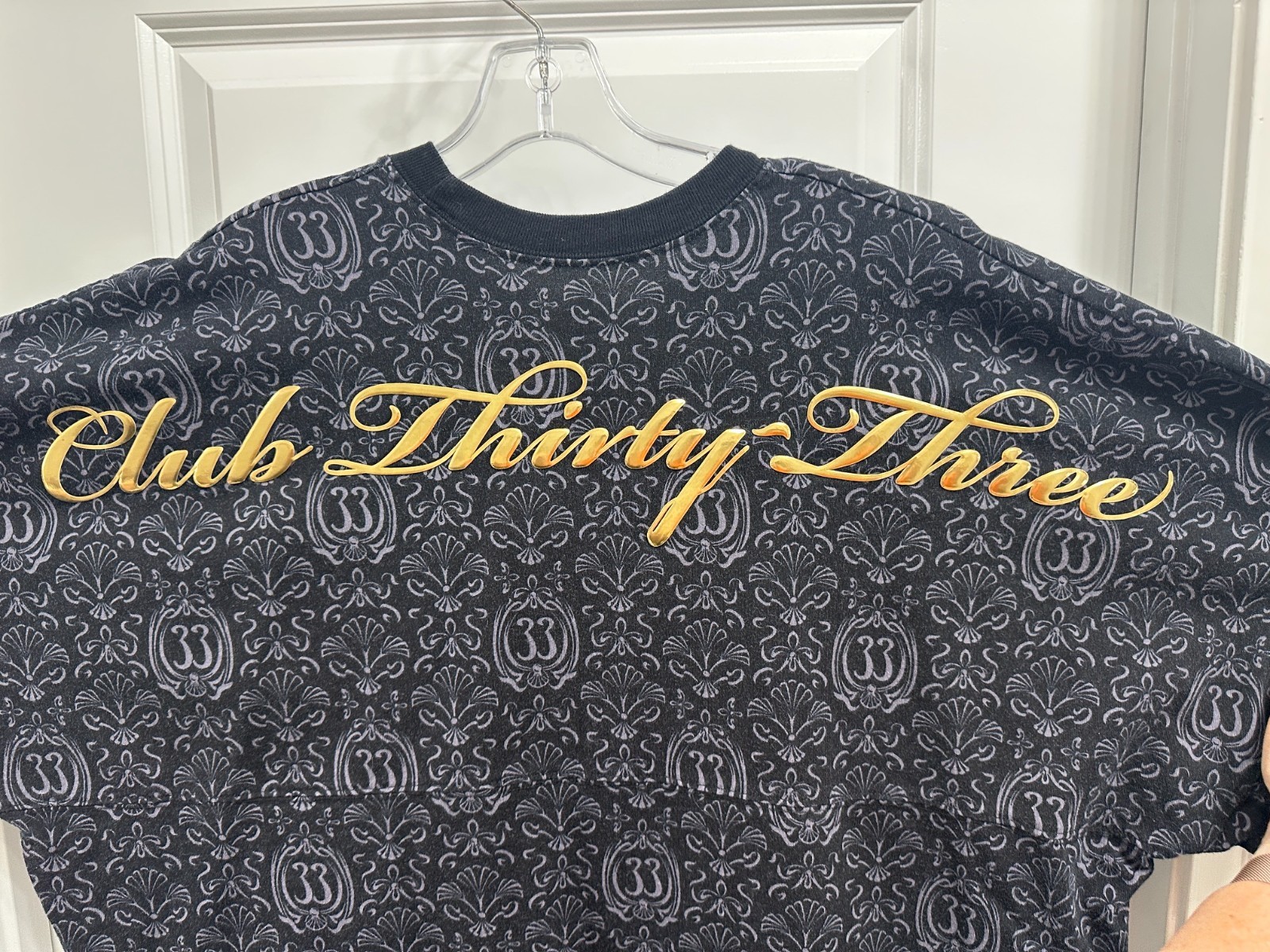 RARE – Disneyland Club 33 Exclusive Black Gold Haunted Mansion Spirt Jersey XXL