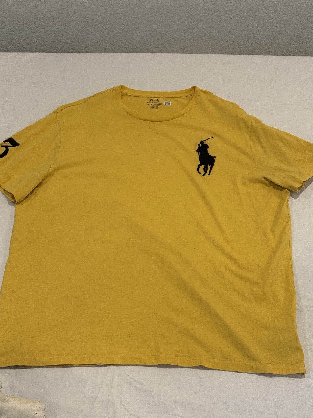Polo Ralph Lauren Short Sleeve Big Pony Solid Crewneck Solid T-Shirt Yellow XXL