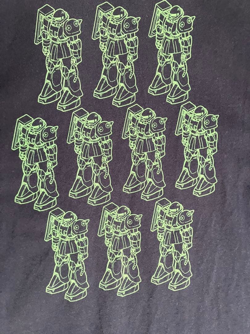 UNIQLO ZAKU II T Shirt Black L Anime GUNDAM Casual Cotton Authentic