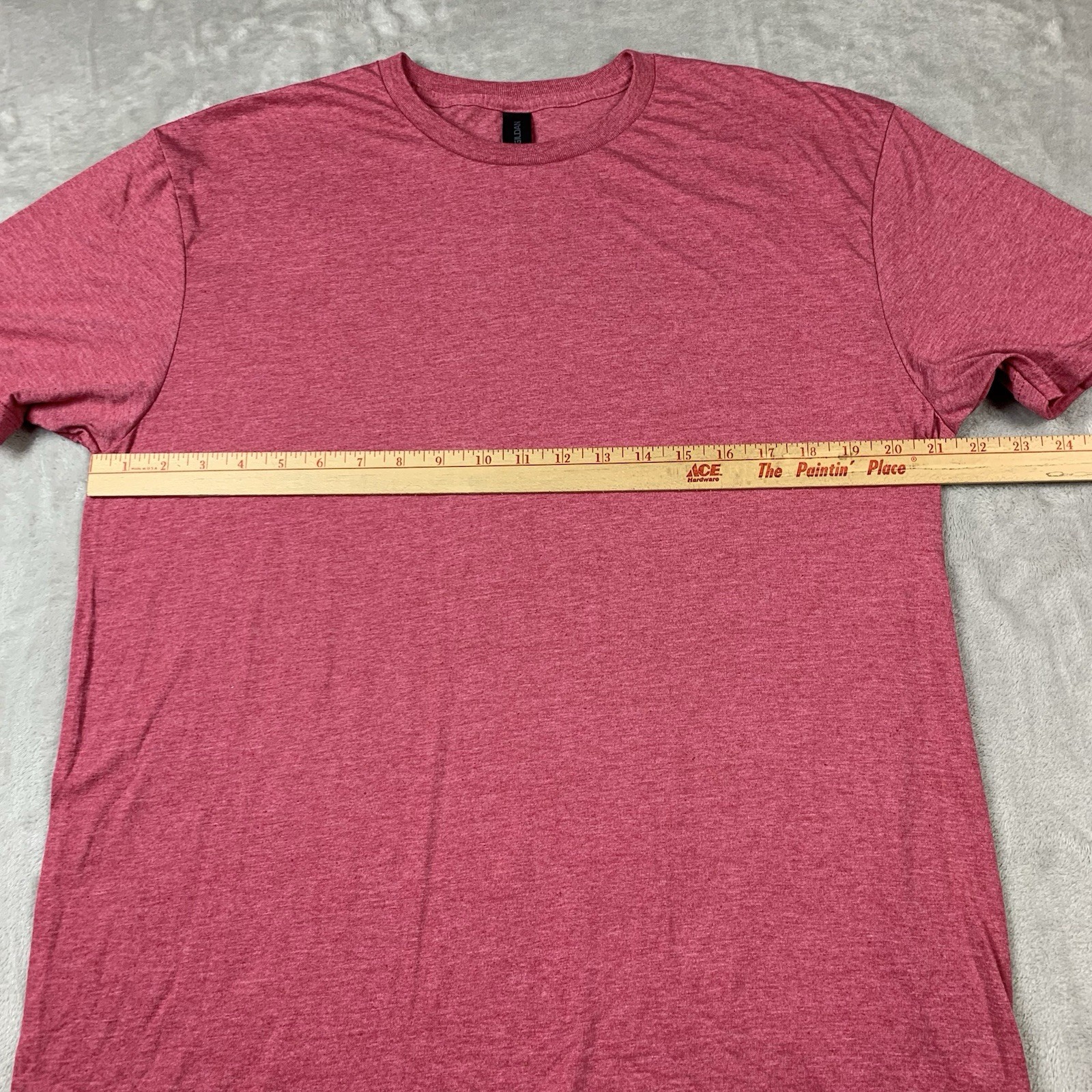 Gildan Soft Style T-Shirt Mens Large Red Short Sleeve Polyester Bamboo Casual