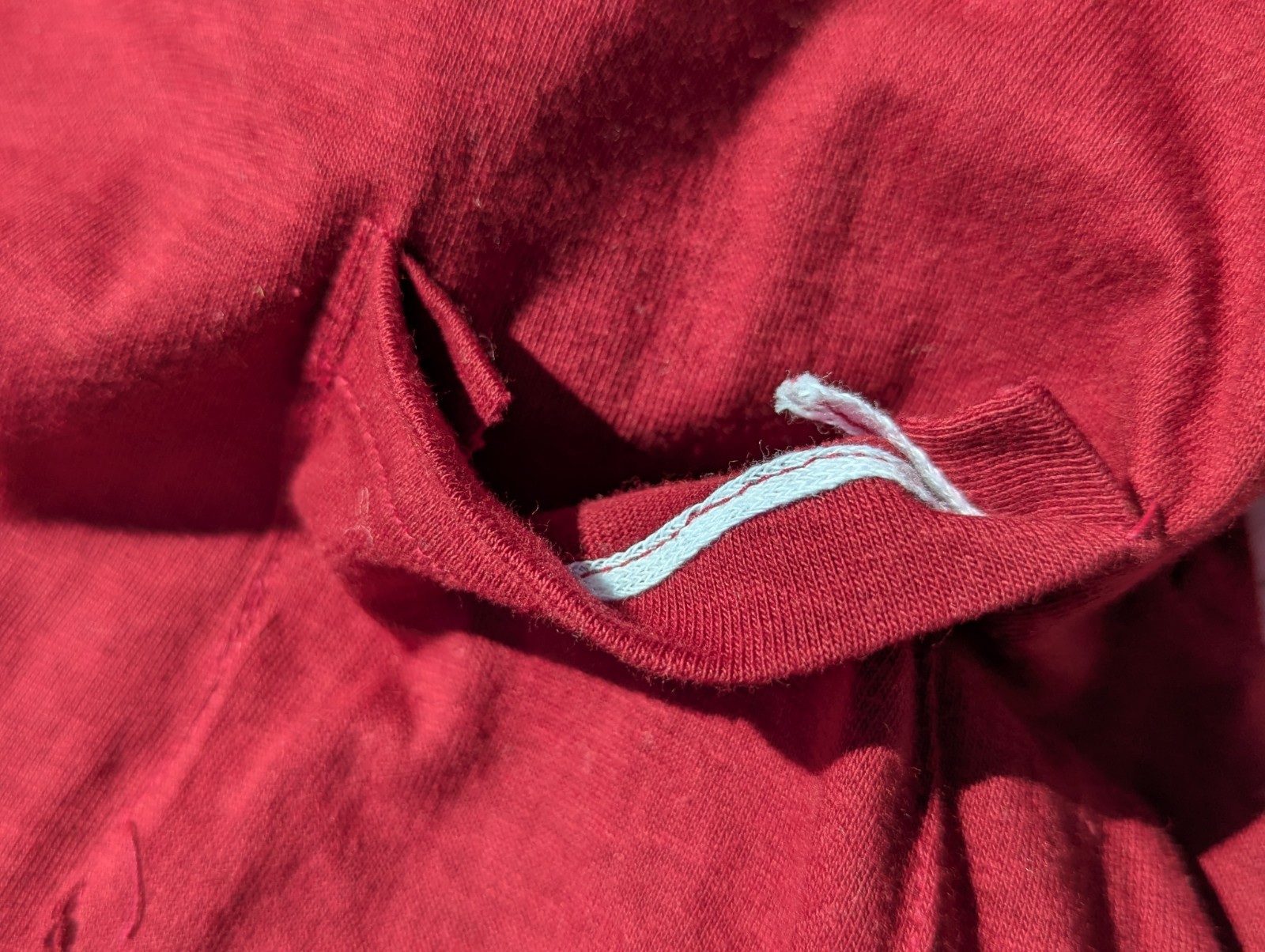 Vintage 60s 70s Mayo Spruce Wine Red Single Stitch Pocket T Shirt XS Nos