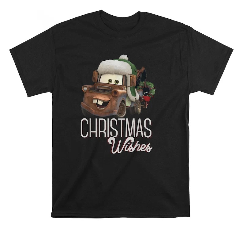 Disney Cars Tow Mater Christmas T-shirt Size S – 5Xl Gift For Friend
