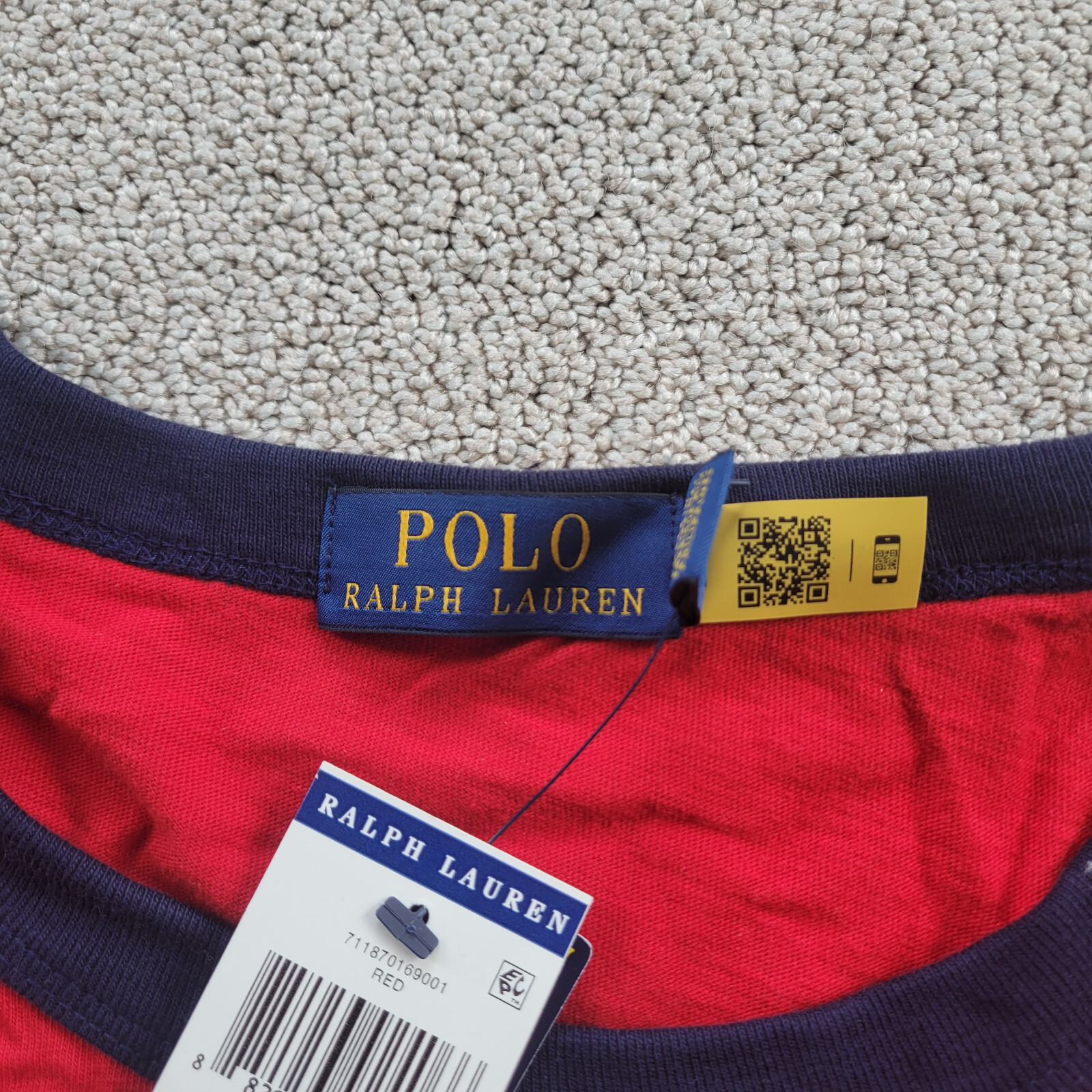 Polo Ralph Lauren Men Track Team Varsity Red Tee Big & Tall XLT New