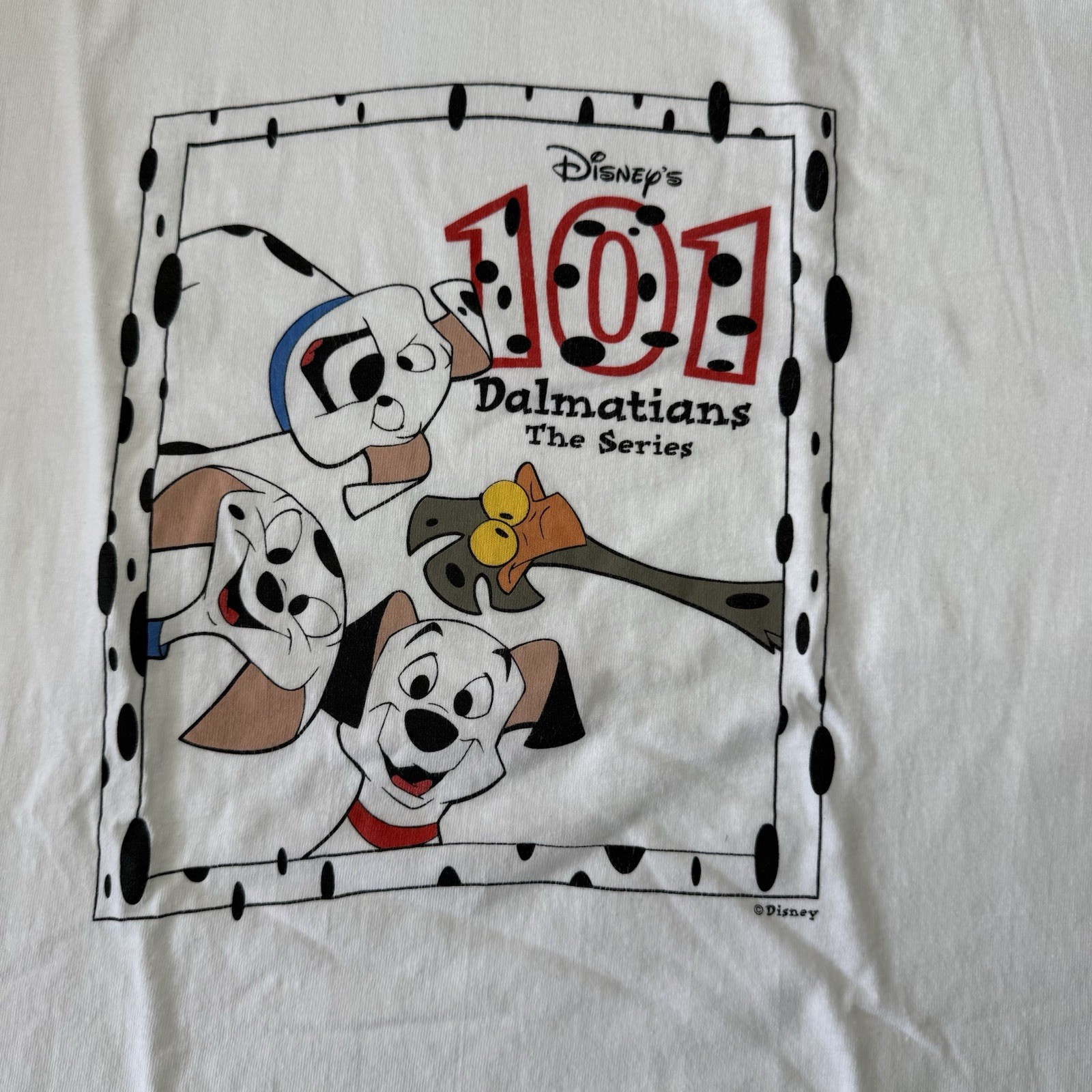 Vintage Disney 101 Dalmatians The Series Animation Shirt Adult L Hanes