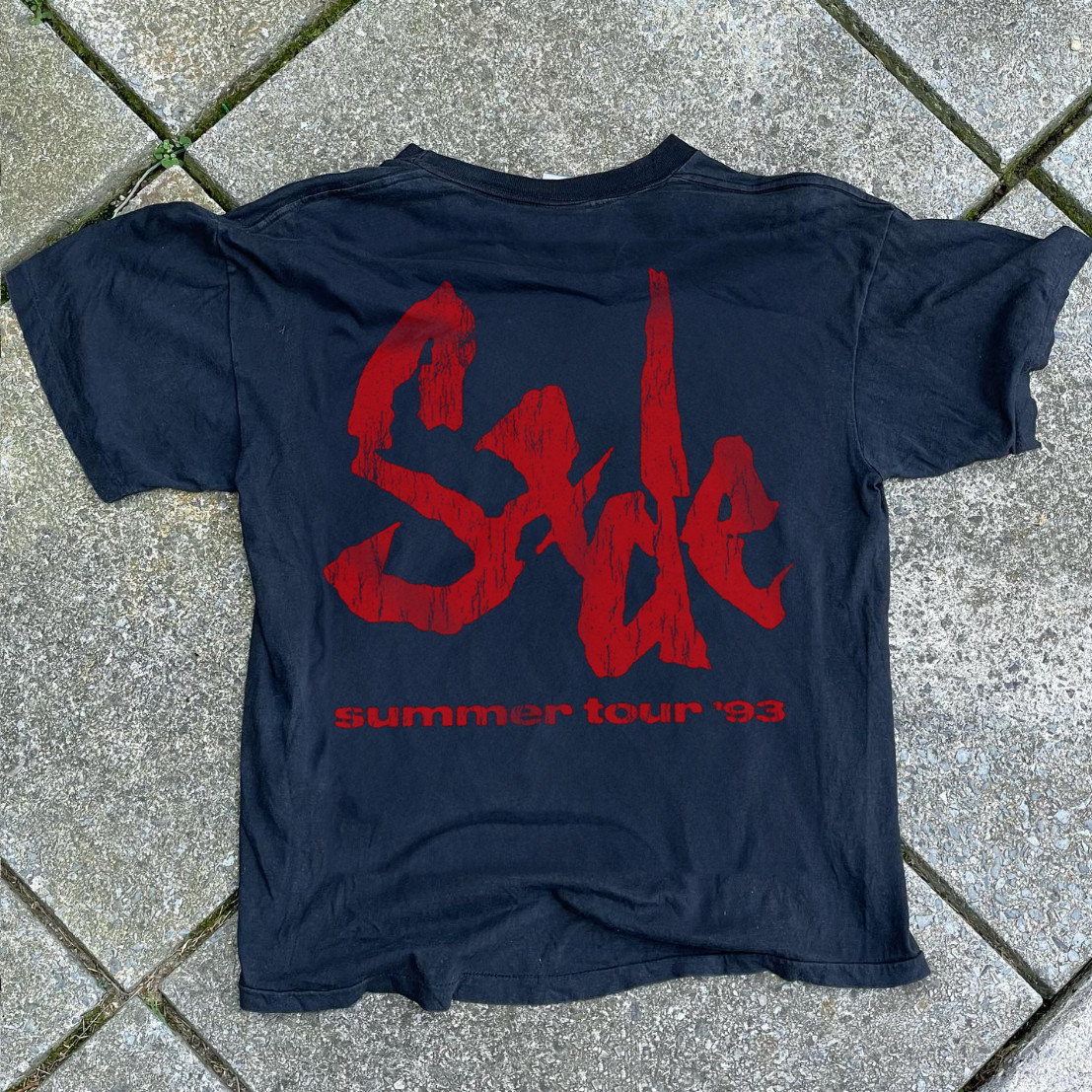 Sade 93 Tour Washed T-Shirt Black L