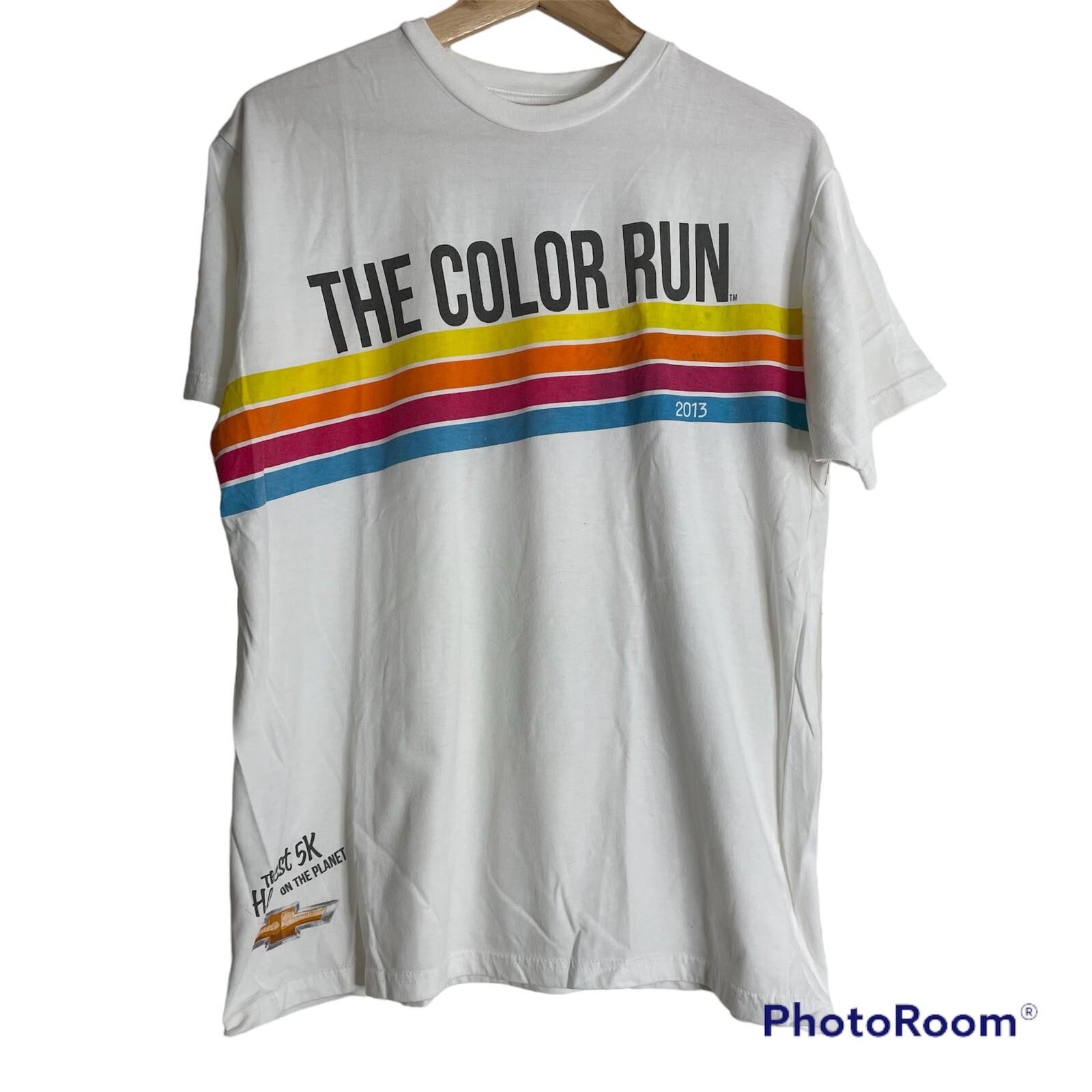 2013 Color Run T-Shirt L The Happiest 5K Unisex Short Sleeve