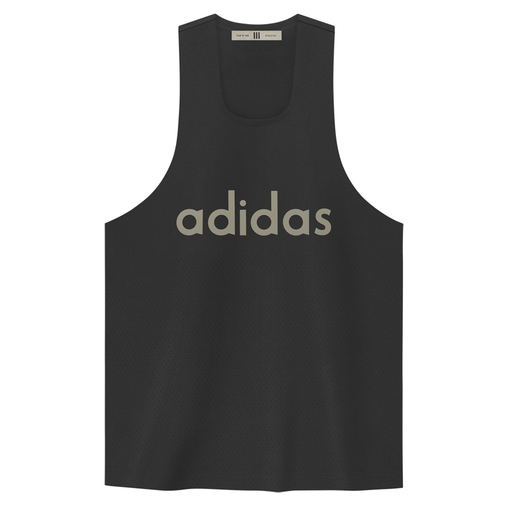 adidas Fear Of God Athletics Crew Neck Tank Top Mens Black Casual Athletic IM53