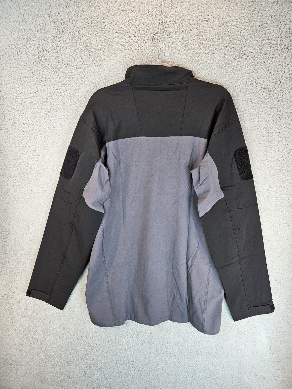 TacVasen Mens Tactical 2XL Shirt Black-Gray Cotton Body Nylon Sleeve Outdoors