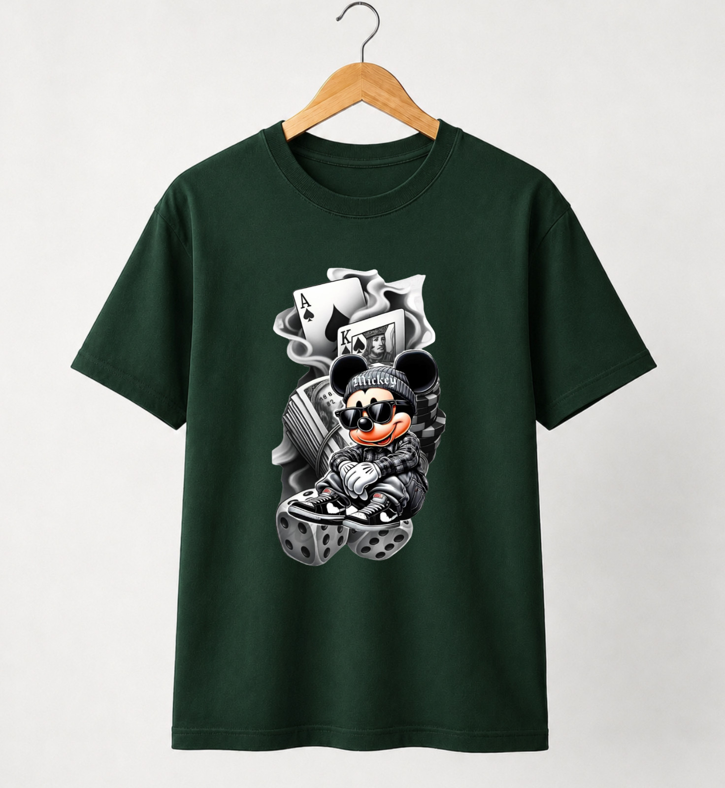 Mickey Casino Streetwear Urban T-Shirt Men Women Unisex