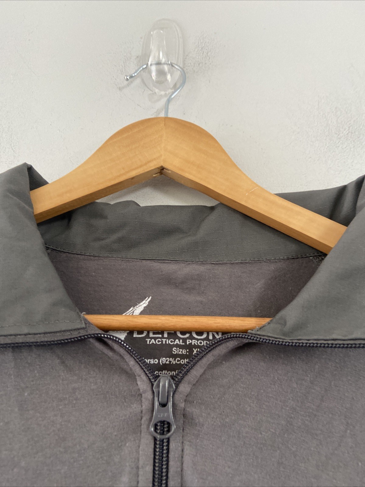 Defcon 5 Tactical Padded T-shirt Combat Shirt Padding Collared Zip Neck XL Grey
