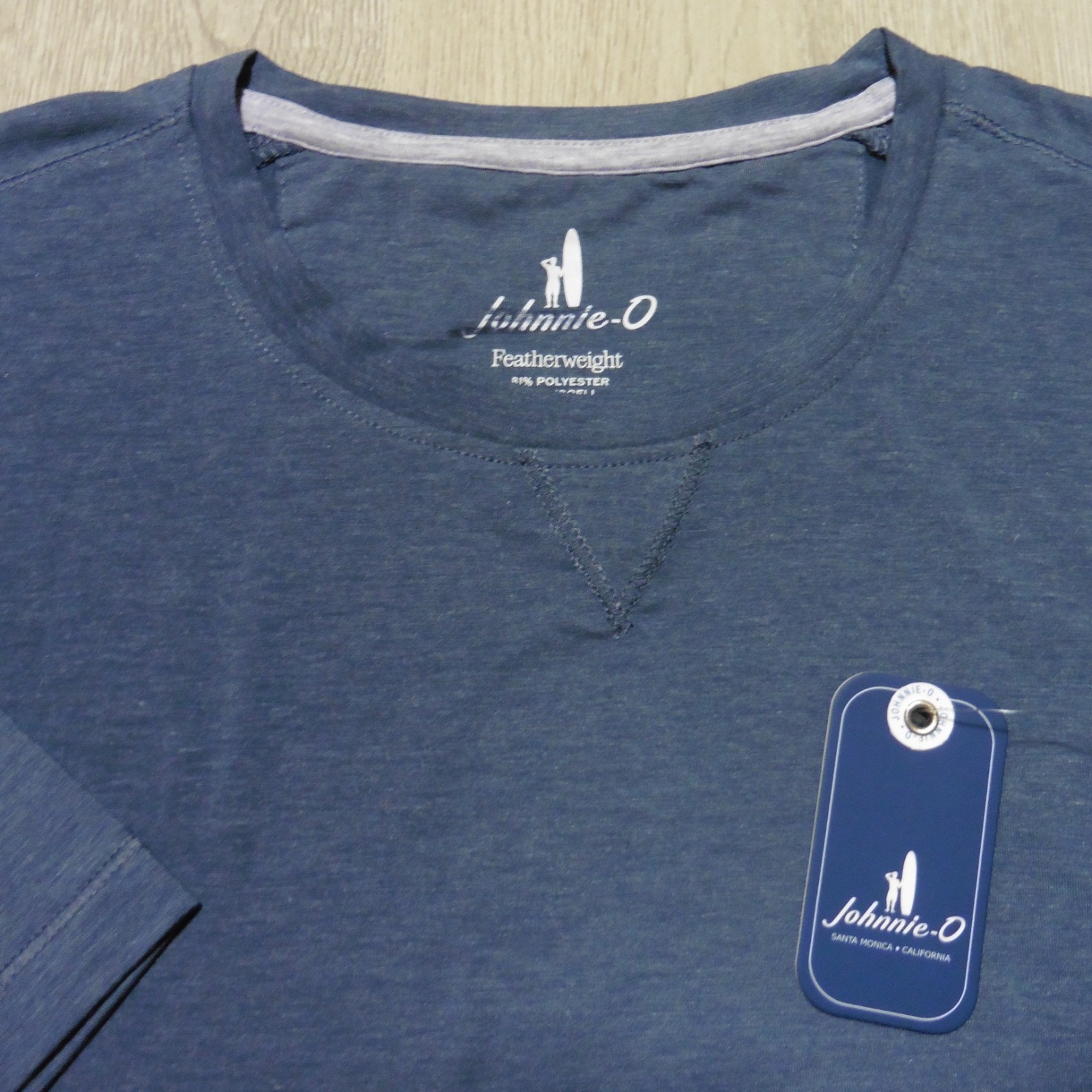 JOHNNIE-O Mens M MEDIUM COURSE T SHIRT PERFORMANCE GOLF SHORT SLEEVE WAKE NAVY