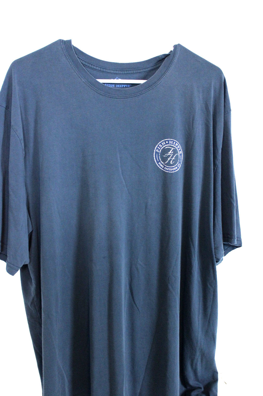 FISH HIPPIE Mens T shirt Size XXL Fishing Boating Beach Tee Blue