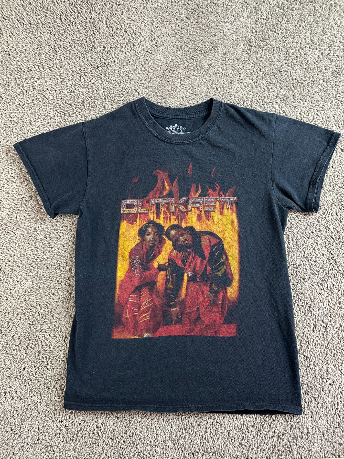 Outkast Shirt Mens Small Black Red Andre 3000 Big Boi Rap Hip Hop Casual