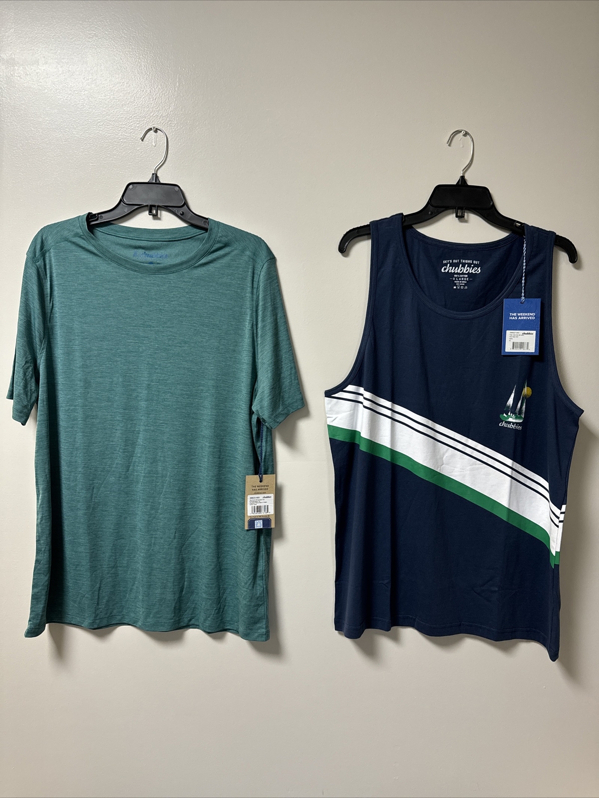 NWT Chubbies 1 T-Shirt And 1 Tank Top Size XL