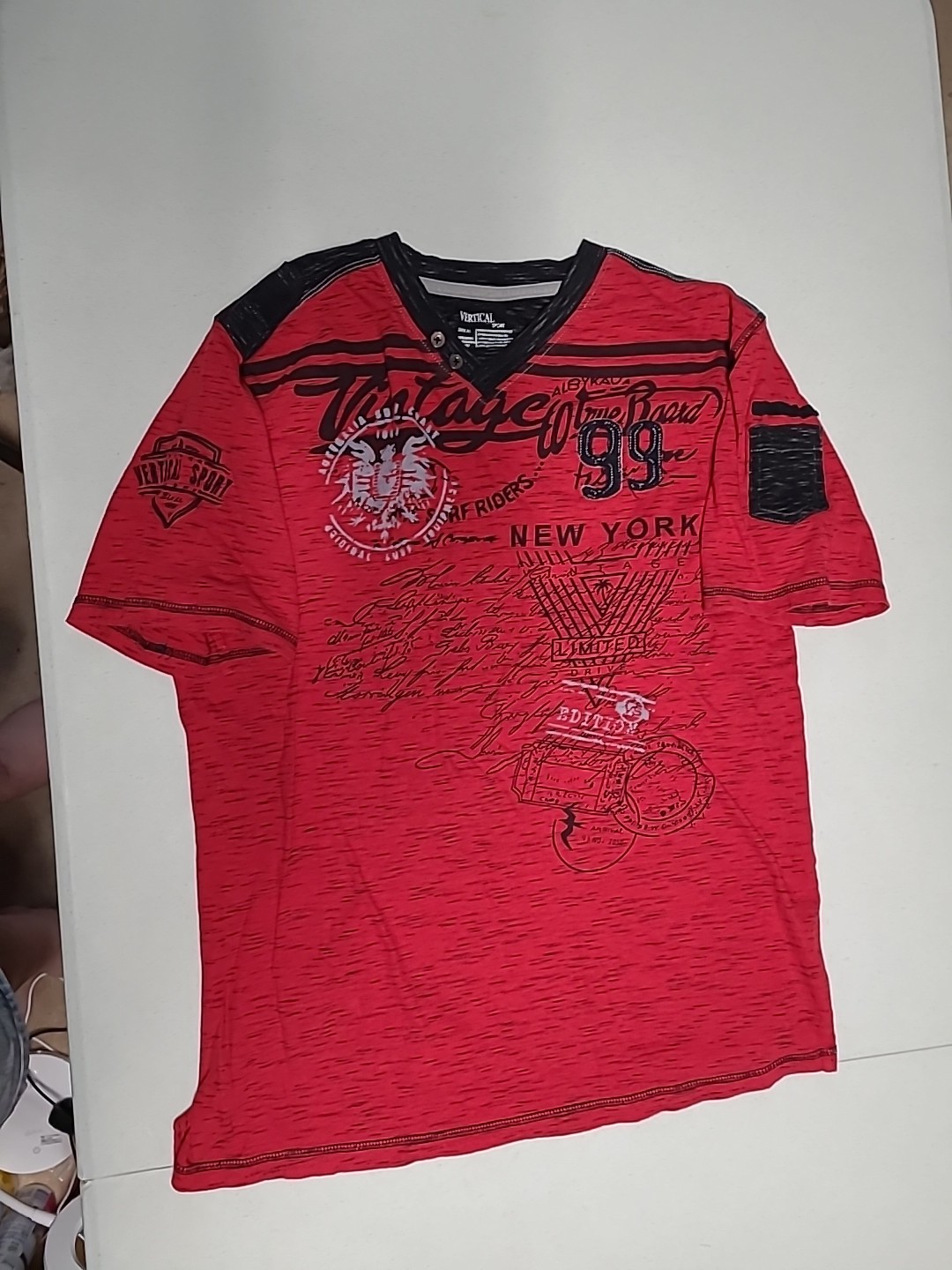 Vertical Shirt Adult XL Graphic Urban Survival Brooklyn Cotton T-Shirt Mens(AA43