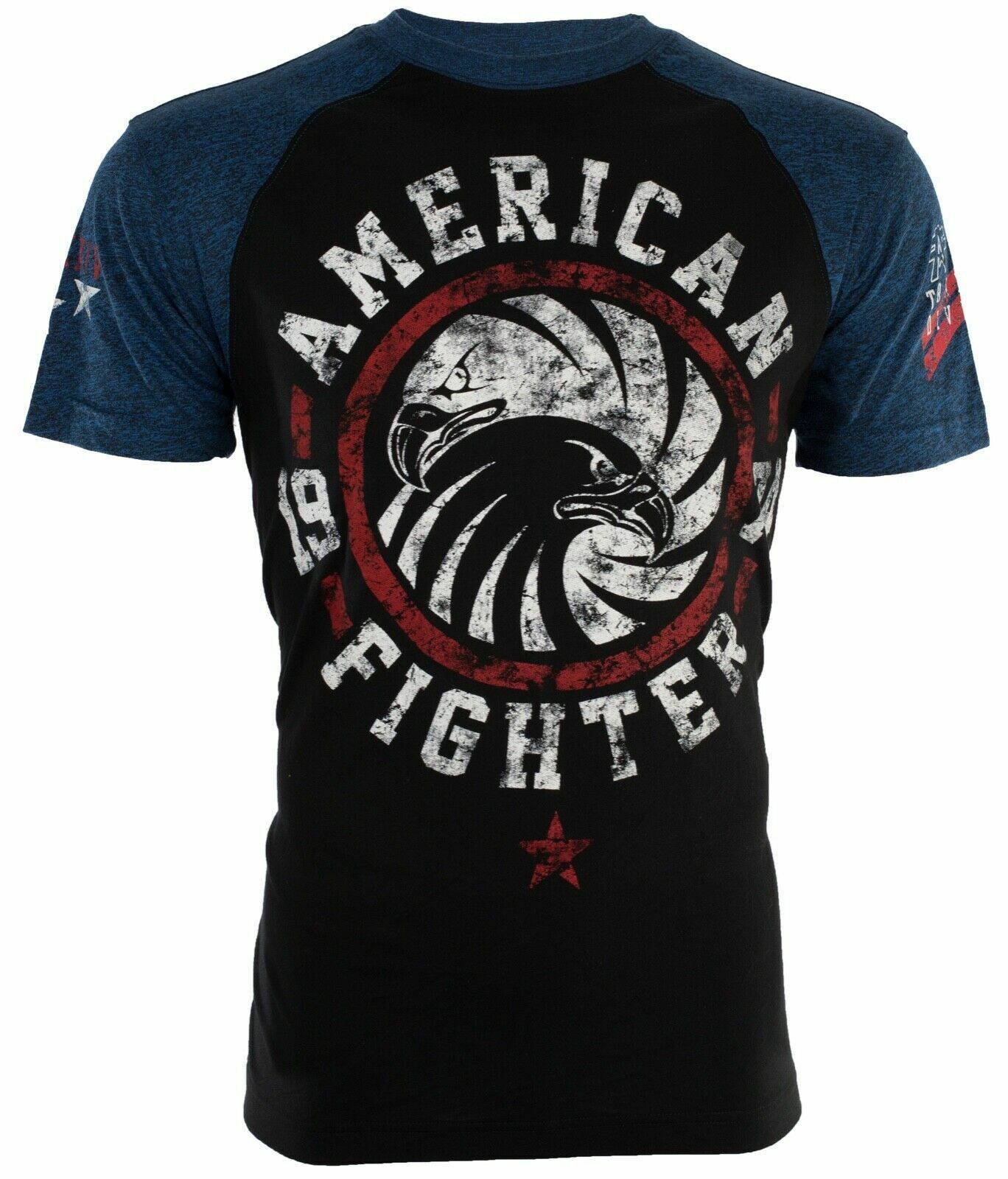 AMERICAN FIGHTER Bradley Black Blue Athletic Mens Crewneck T-shirt S-3XL NWT