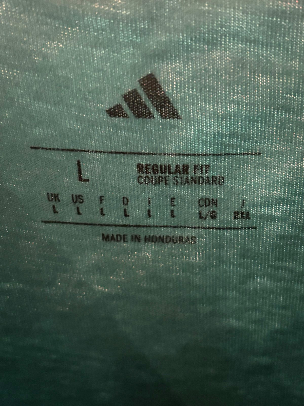 Brand New Adidas Graphic Sugar Skull Teal Unisex Large T-Shirt