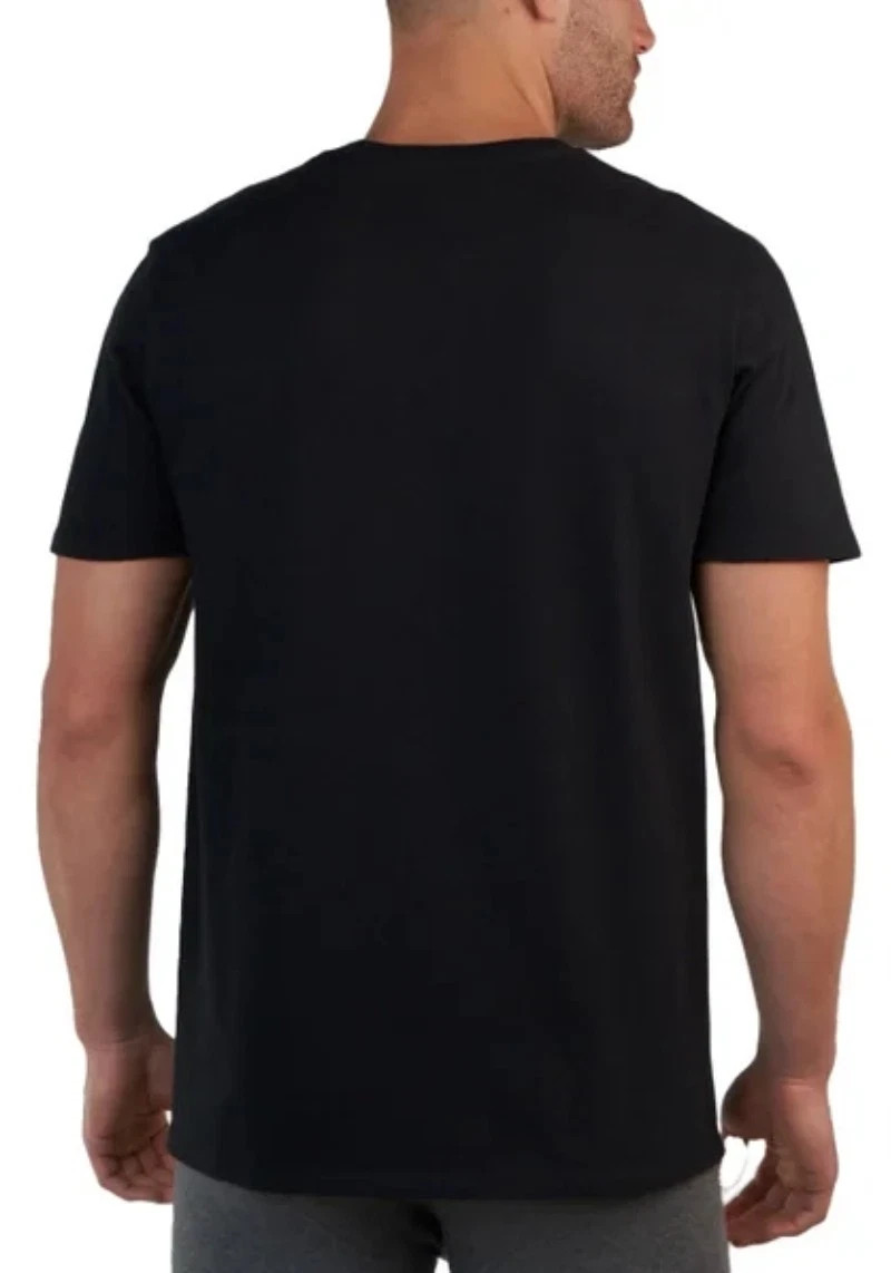 Kirkland Signature Men’s 6-Pack Crew Neck Lightweight Tee, Black, Size S