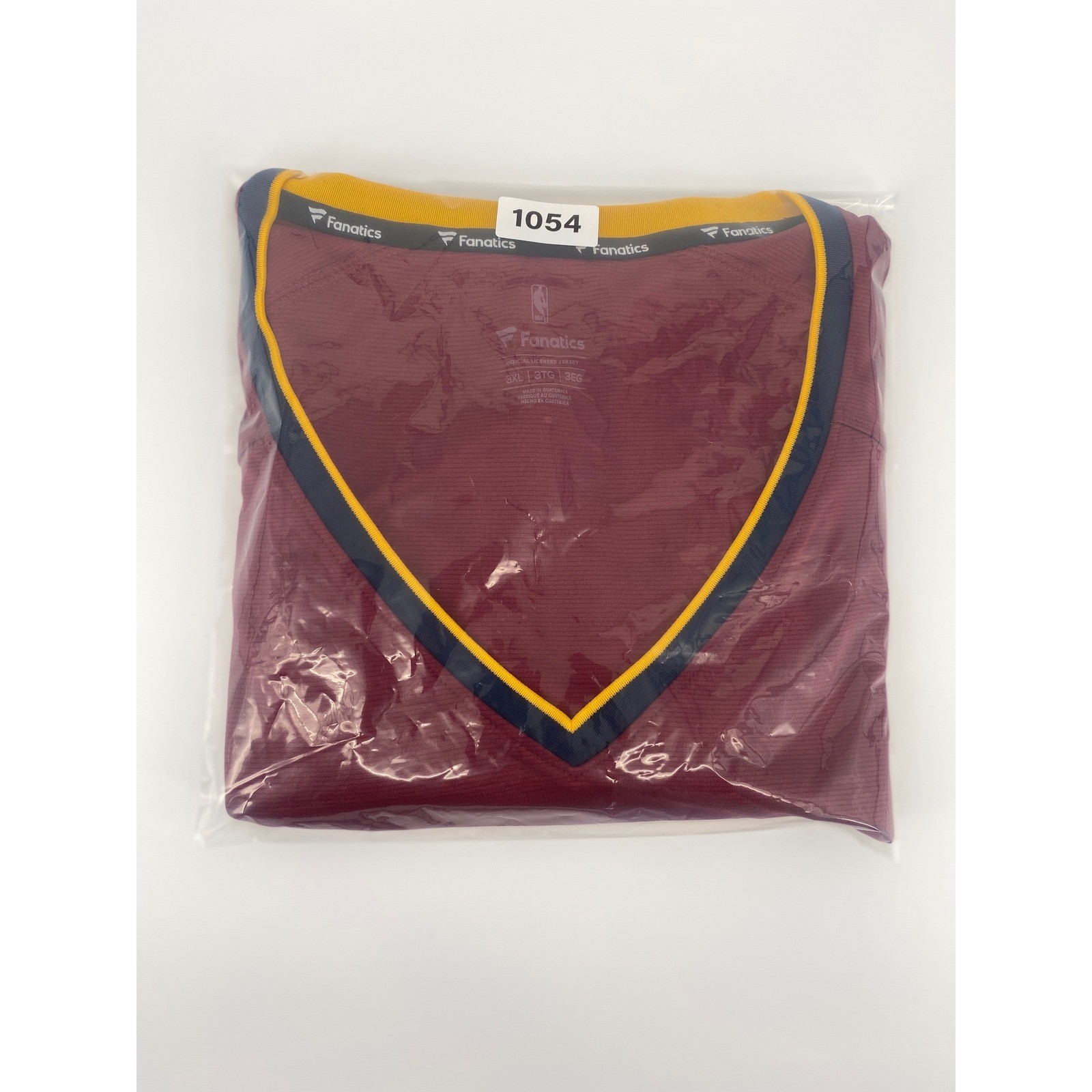 Fanatics NBA Jersey Shirt Mens 3XL Burgundy Wine NWT VNeck Short Sleeve Athletic