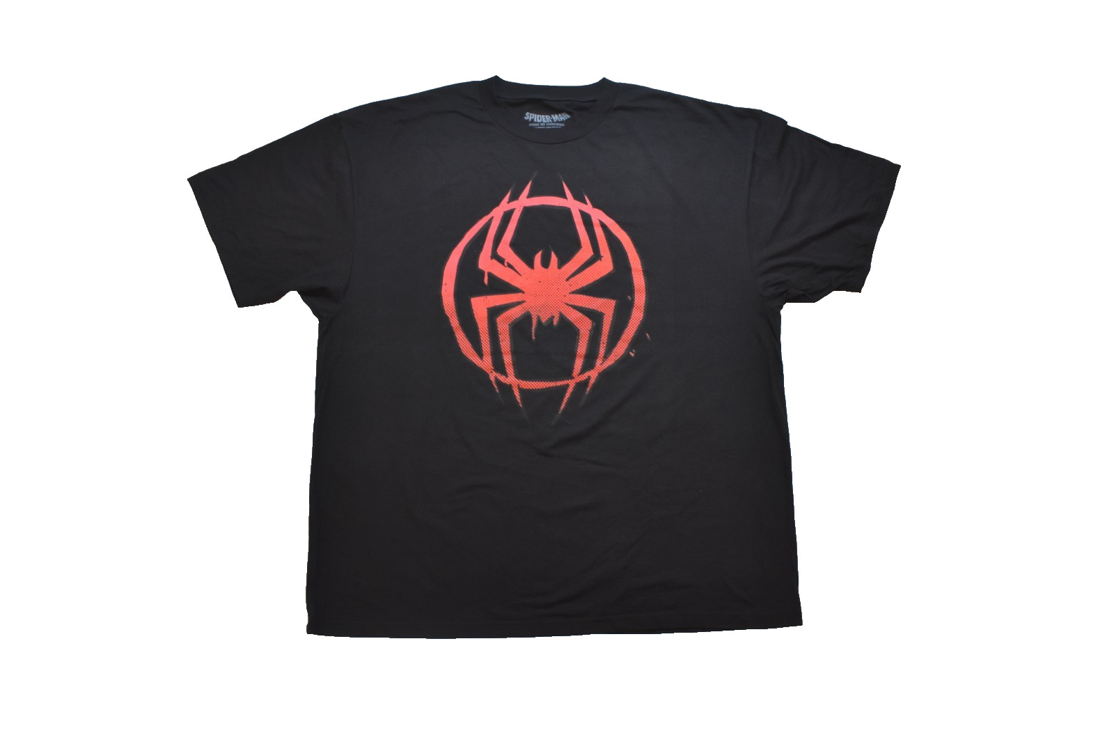 Spider-Man Across The Universe Mens Red Splatter Logo Shirt New 3XL