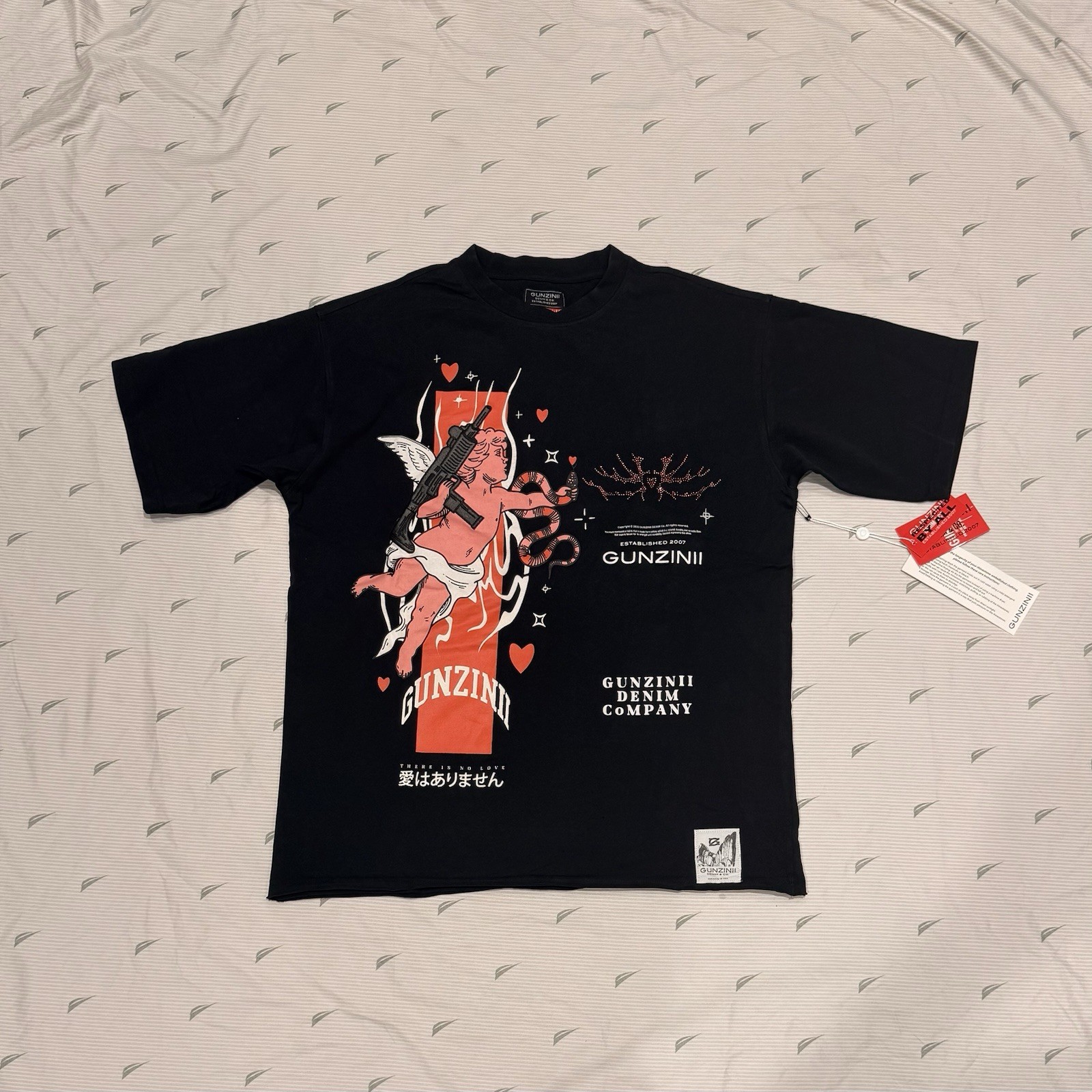 Men’s Gunzini Graphic T Shirt Size M Black/Red