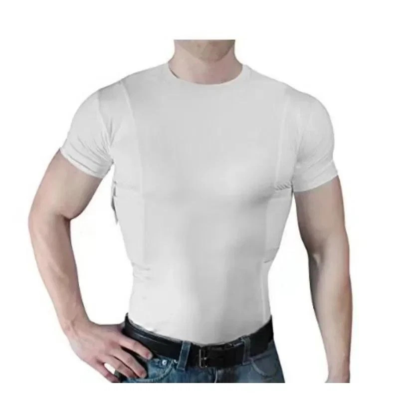 Concealment Clothes Men’S Crew Neck Undercover- Concealed Holster Carry Tops