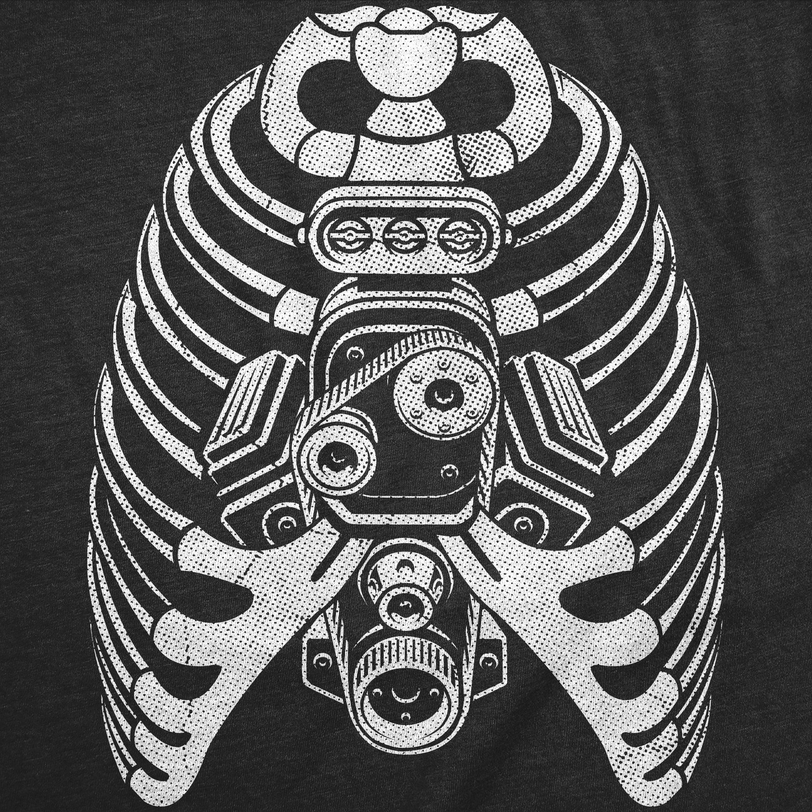 Mens Funny T Shirts Ribcage Engine Sarcastic Mechanic Graphic Novelty Tee for