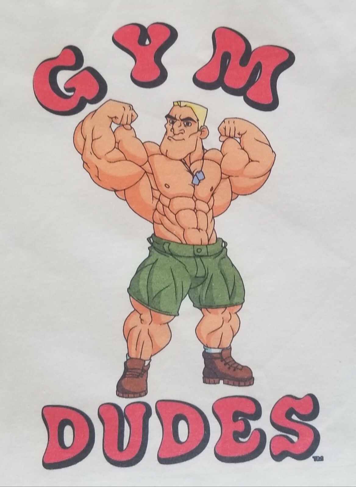 Gym Dudes Old School Bodybuilding Original Army Style Logo Workout Muscle Shirt