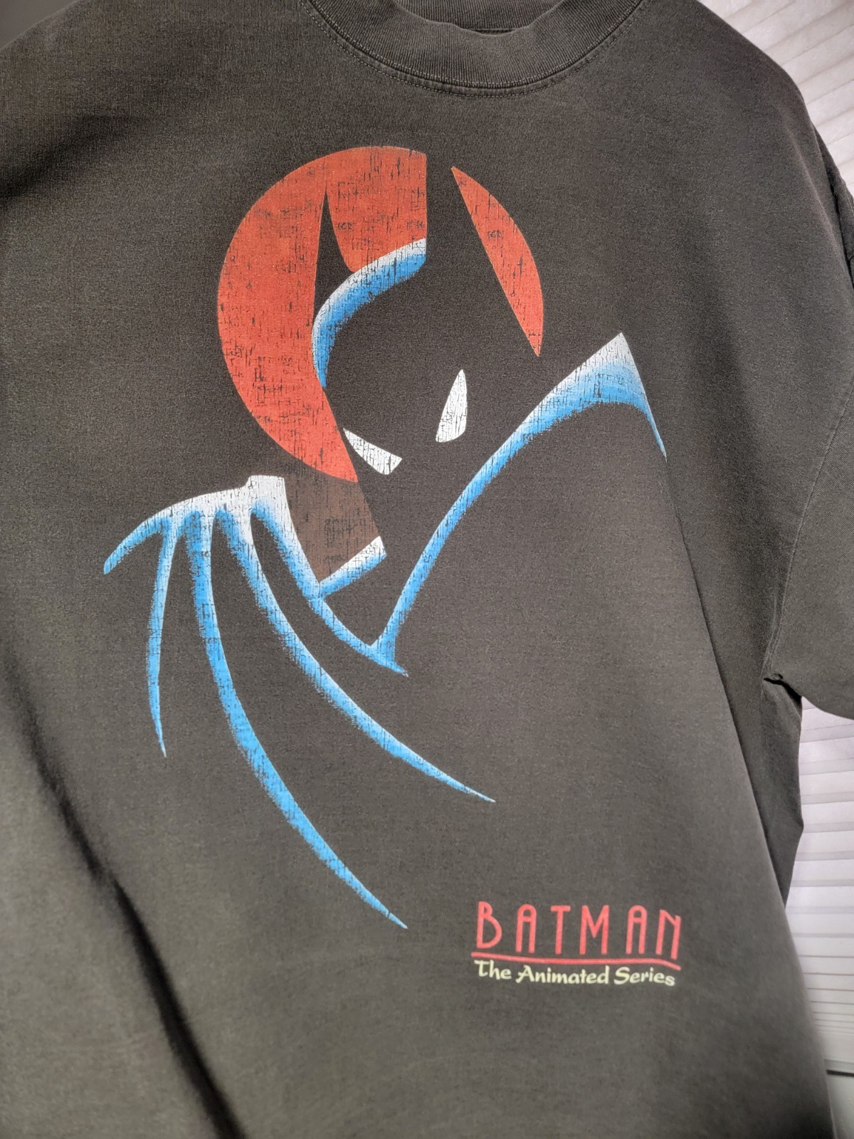 Batman Animated Series ON A SHAKA HEAVYWEIGHT GARMET DYED T SHIRT “MODERN”